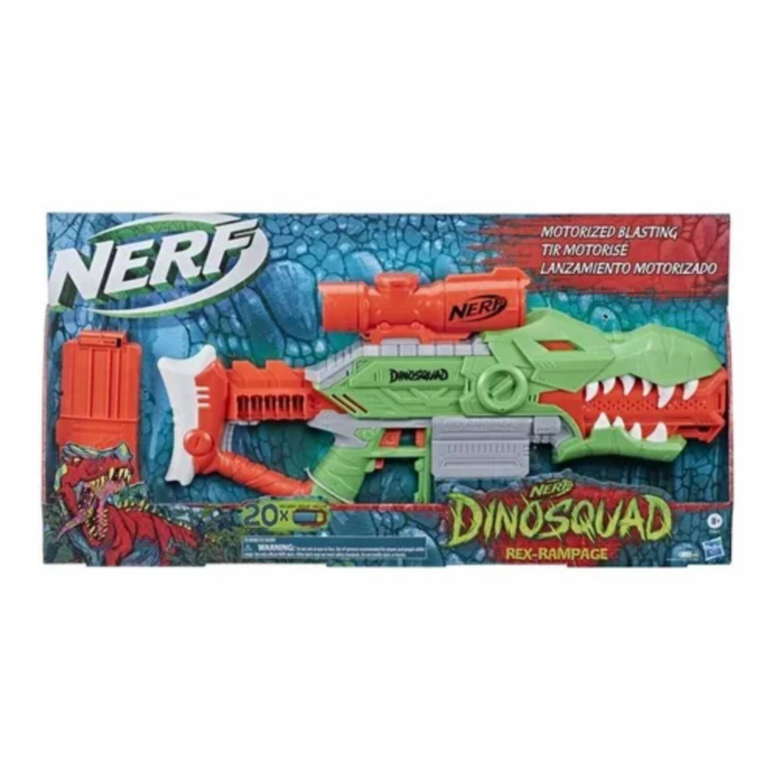 Nerf Dinosquad: Rex Rampage Lanzador De Dardos 