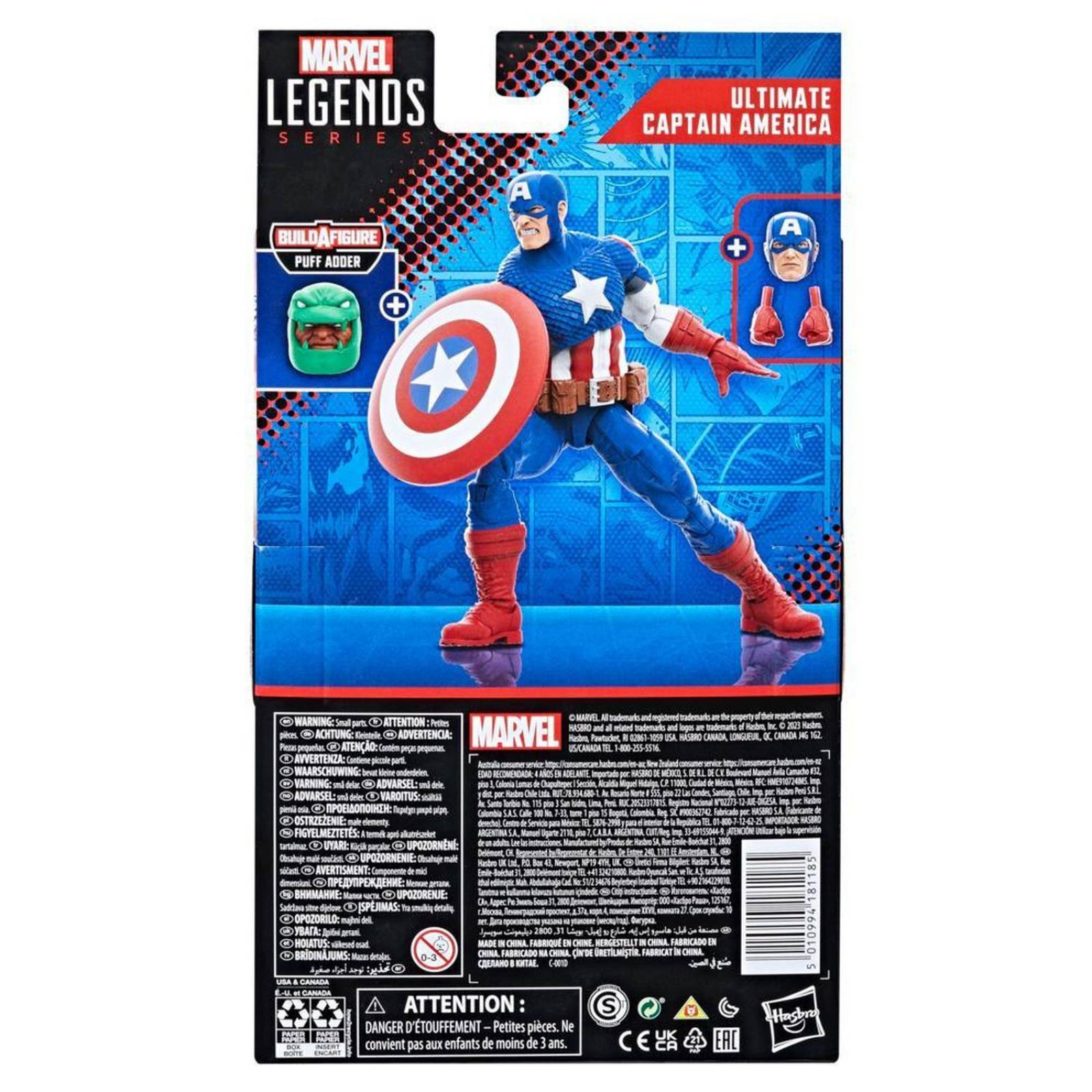 Marvel Legends Baf Puff Adder: Avengers - Capitan America Ultimate 
