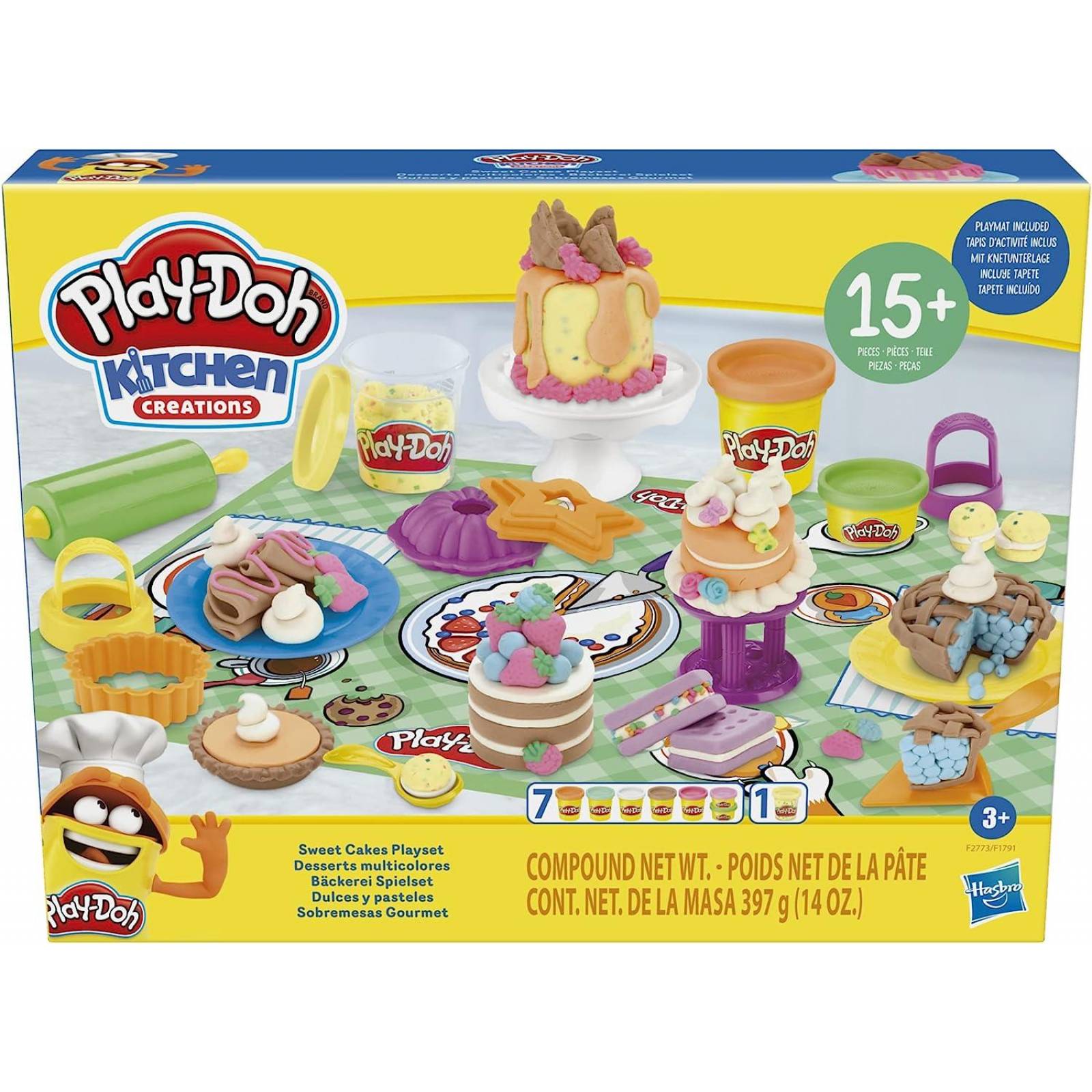 Play Doh Kitchen Creations: Delicioso Desayuno Y Dulce Pasteles Set Sorpresa 