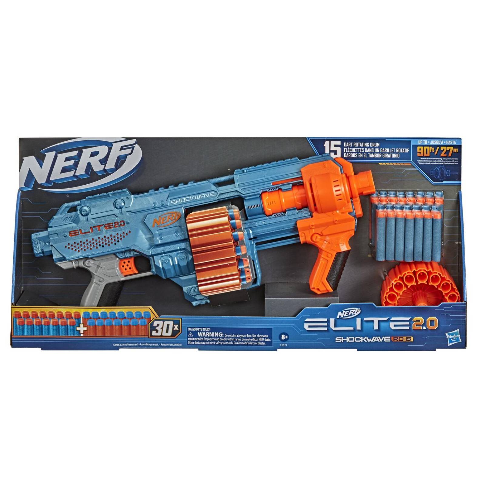 Nerf Elite 2.0: Shockwave RD-15 Lanzador De Dardos 