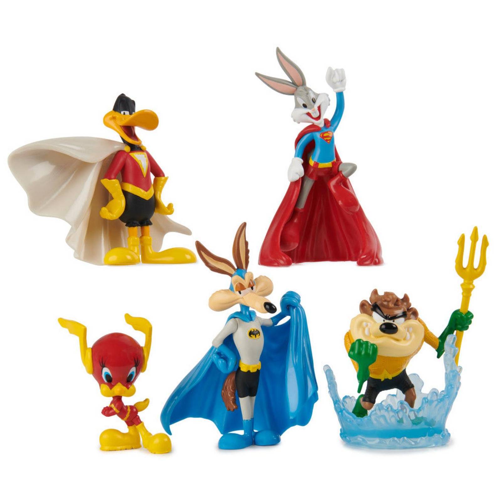 Dc Comics X Looney Toons: Warner Bros 100 Aniversario - Set 4 Pulgadas 