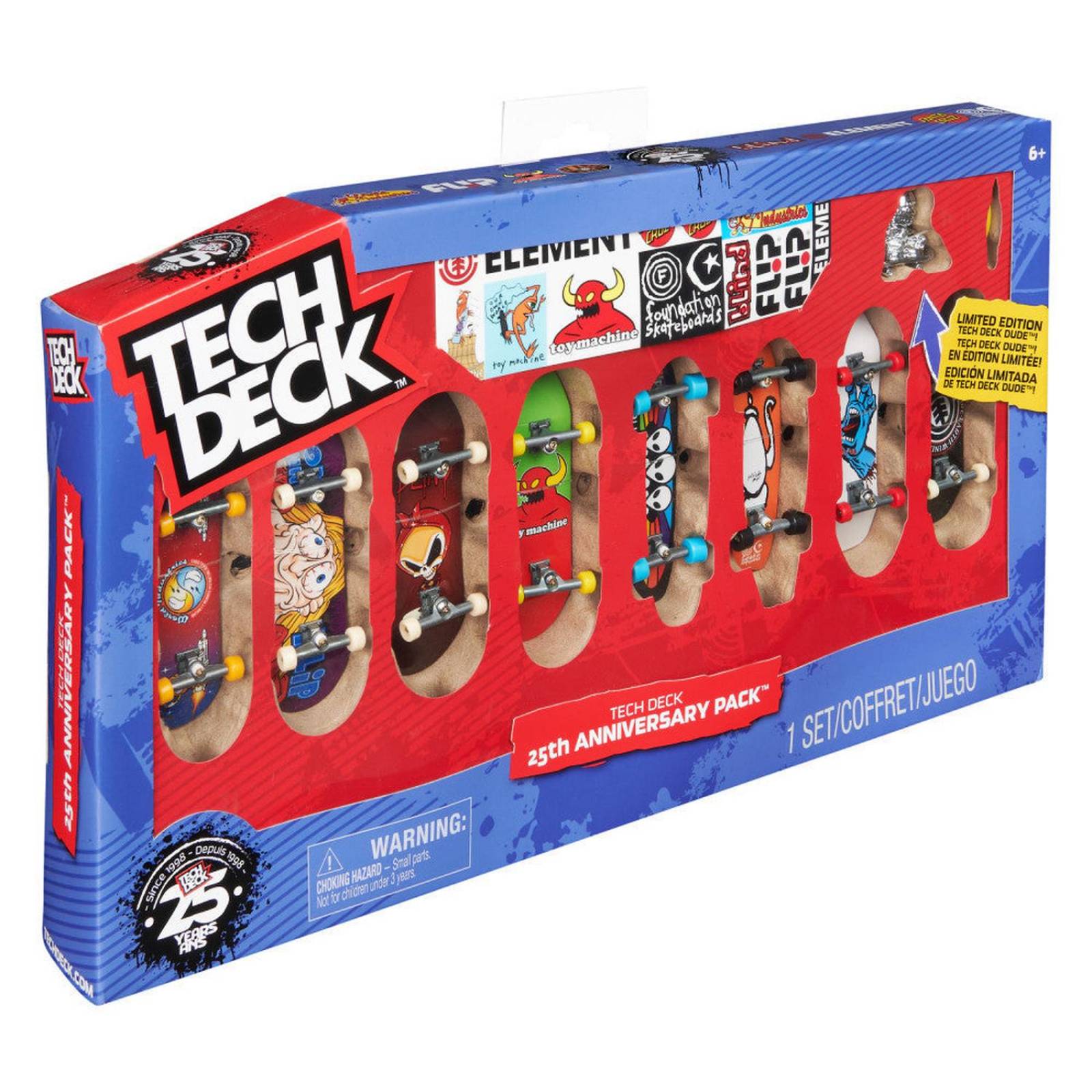 Tech Deck: Set De 8 Patinetas 25 Aniversario 