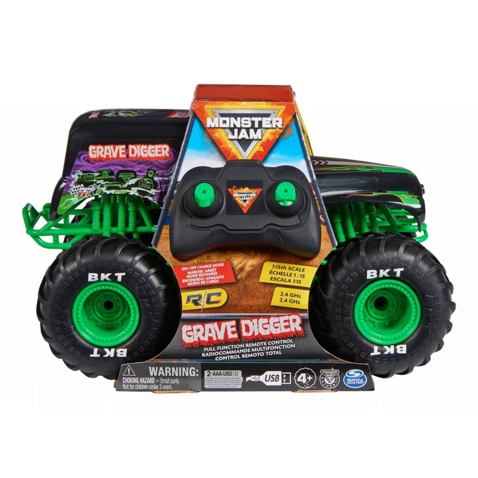 Monster Jam: Rc Grave Digger Escala 1/15 RC 