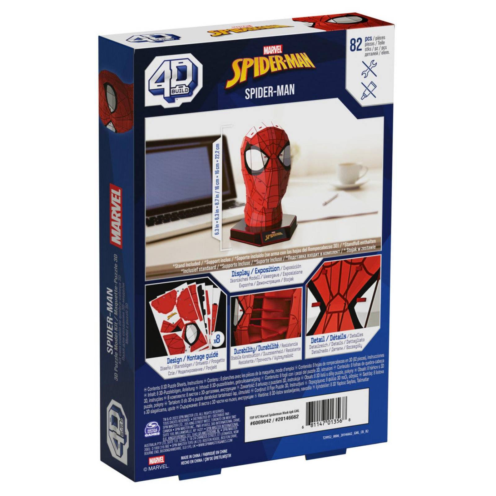 4D Puzzles: Marvel - Casco Spiderman Rompecabezas 4D 