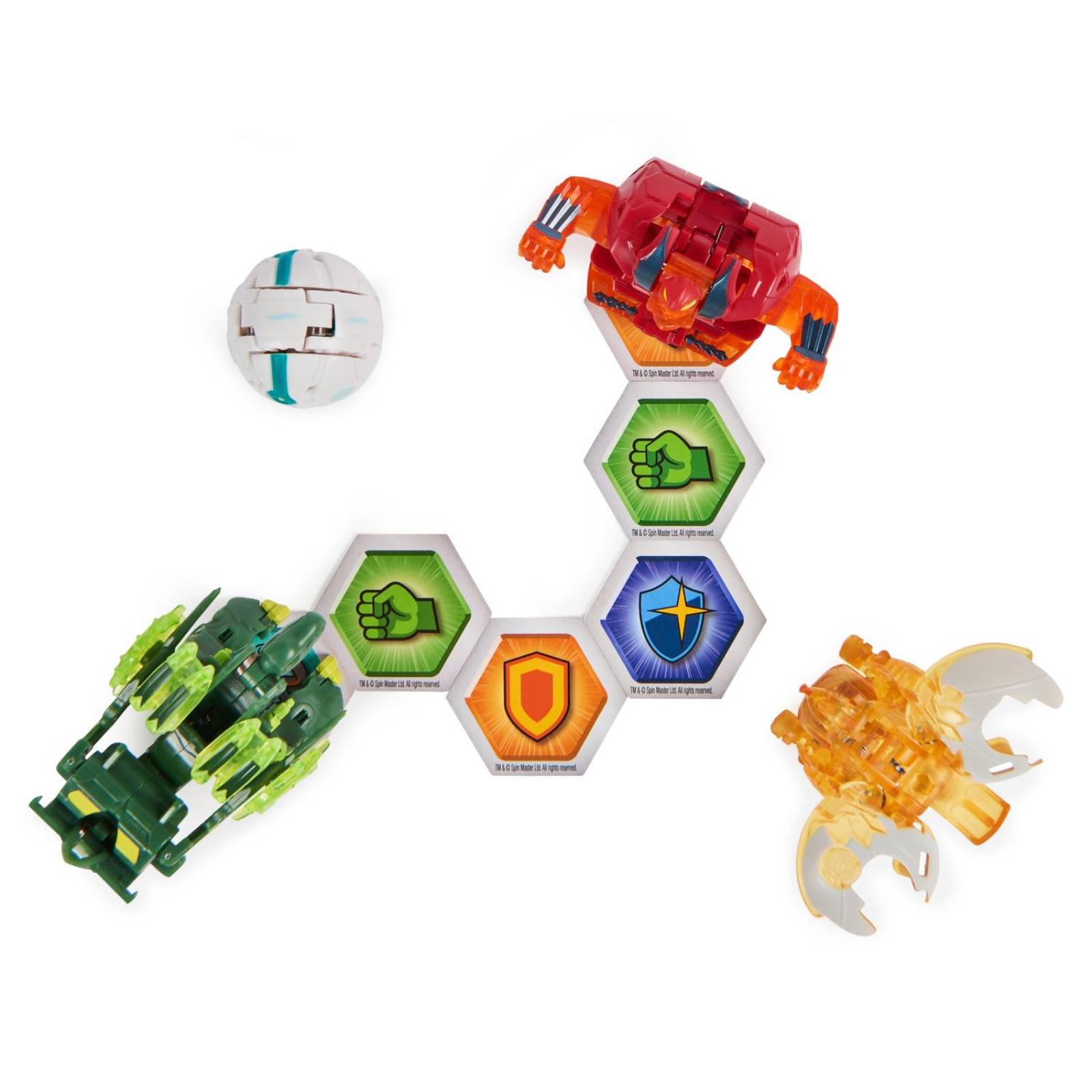 Bakugan: Bakugan Legends - Pack Dragonoid Nova, Ultra Trox, Geogan Surturan Y Centipod 