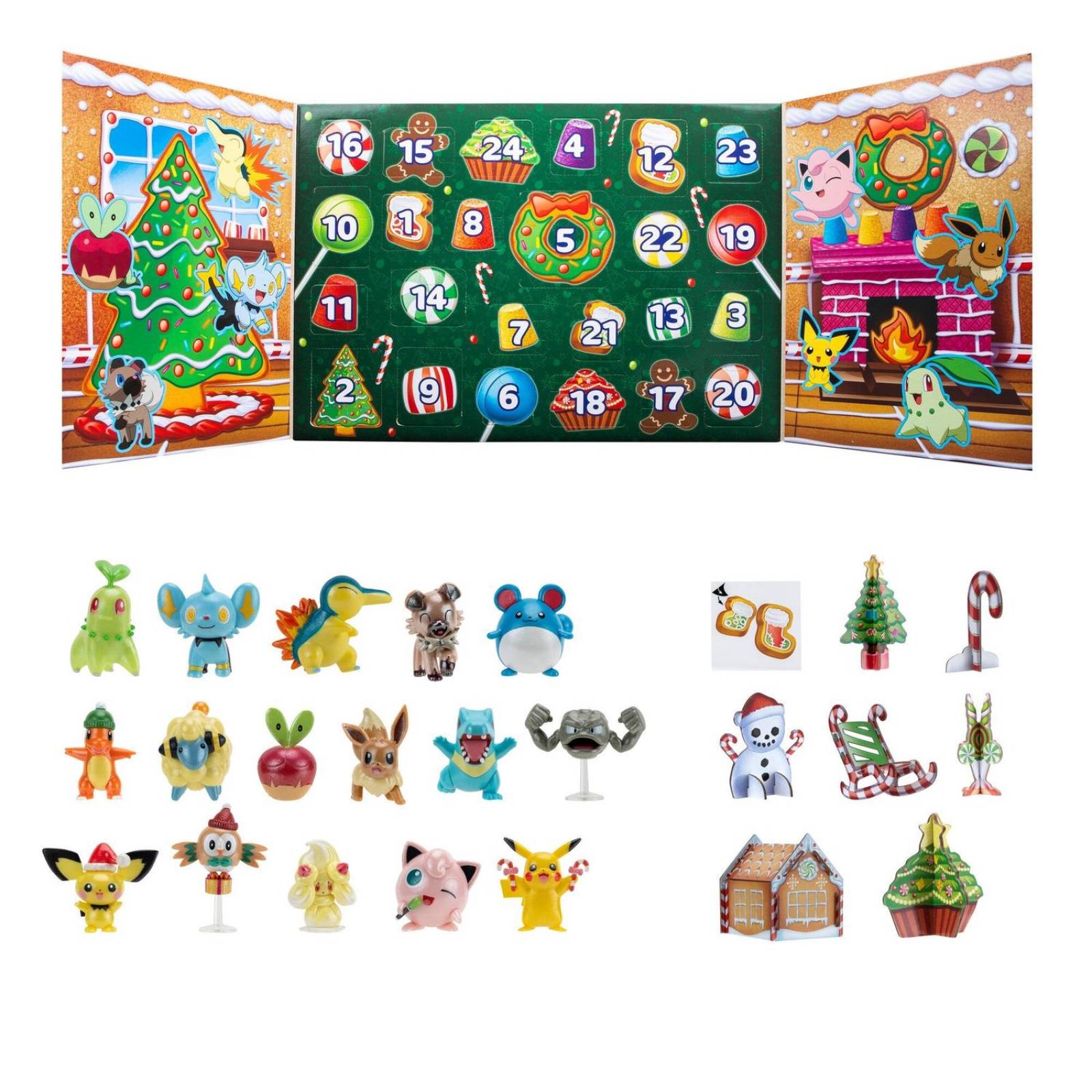 Pokemon Holiday: Calendario Con 24 Figuras Navidad 2023 