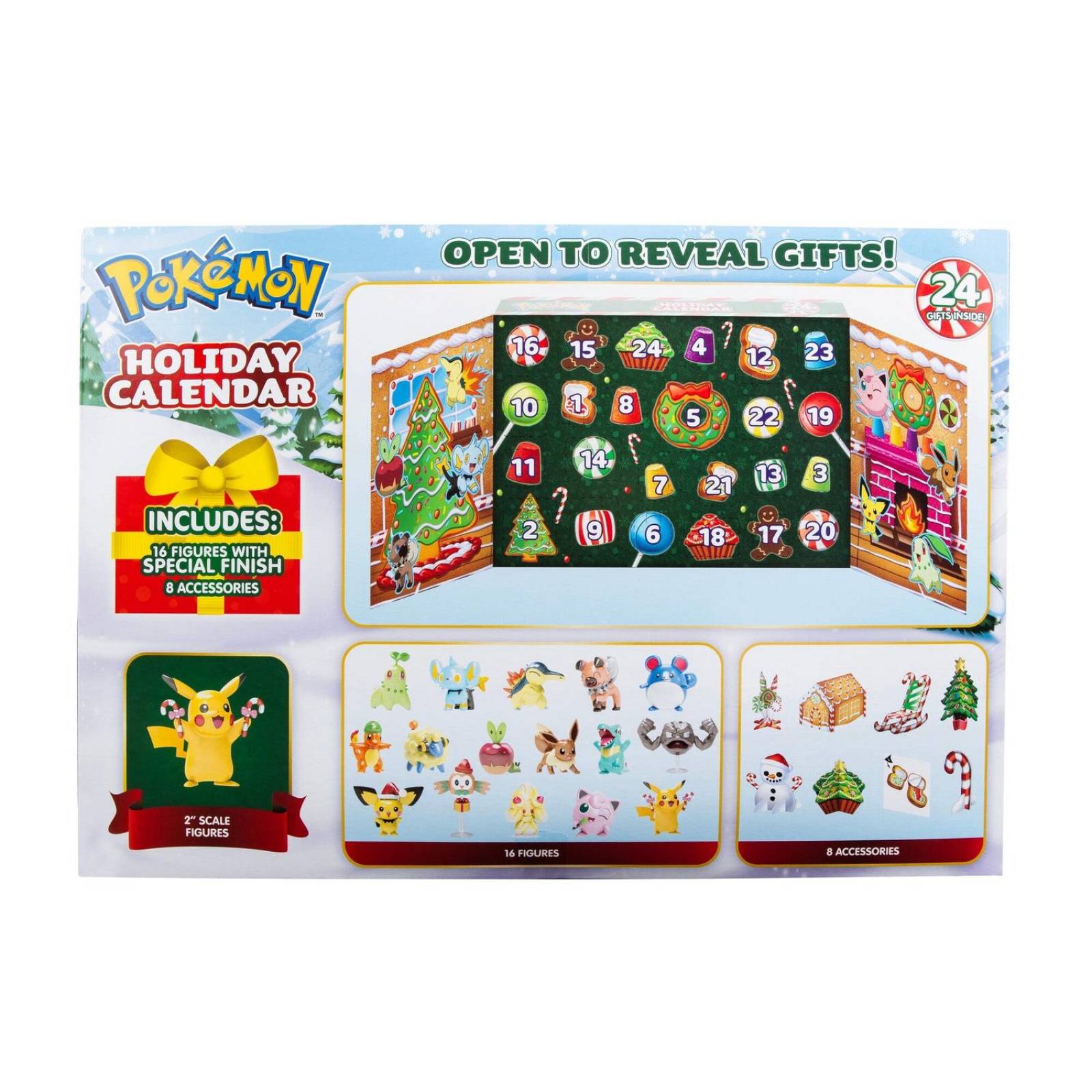 Pokemon Holiday: Calendario Con 24 Figuras Navidad 2023 