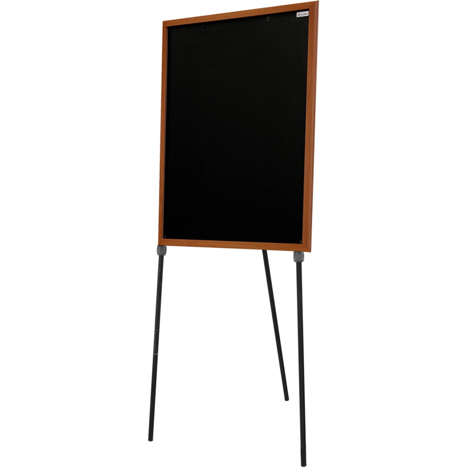 Rotafolio Pizarra Negro Marco De Madera Alfra 80x60 cm