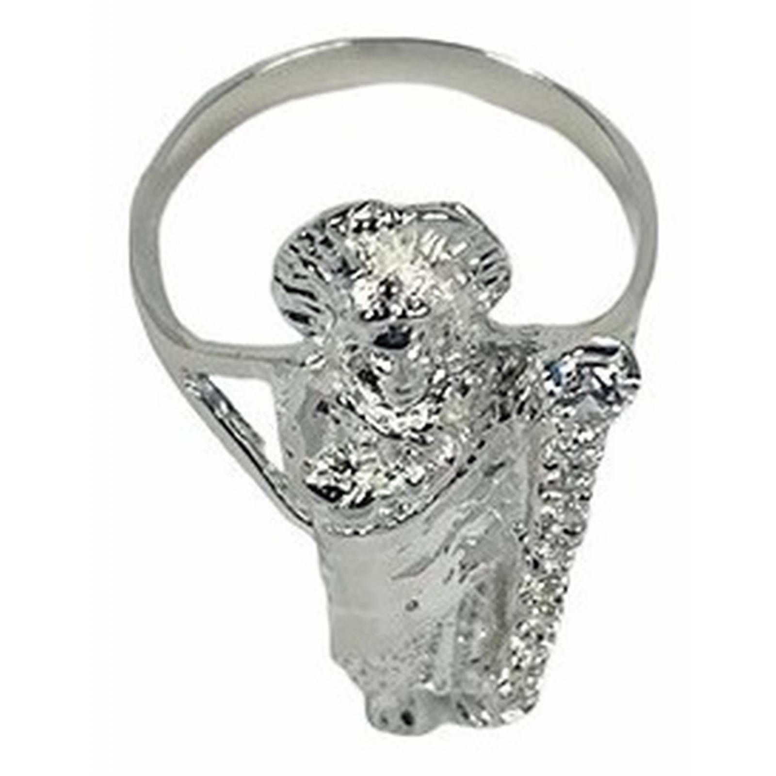 Anillo San Judas Tadeo Con Zirconias Plata Solida 925 11.5 Blanco