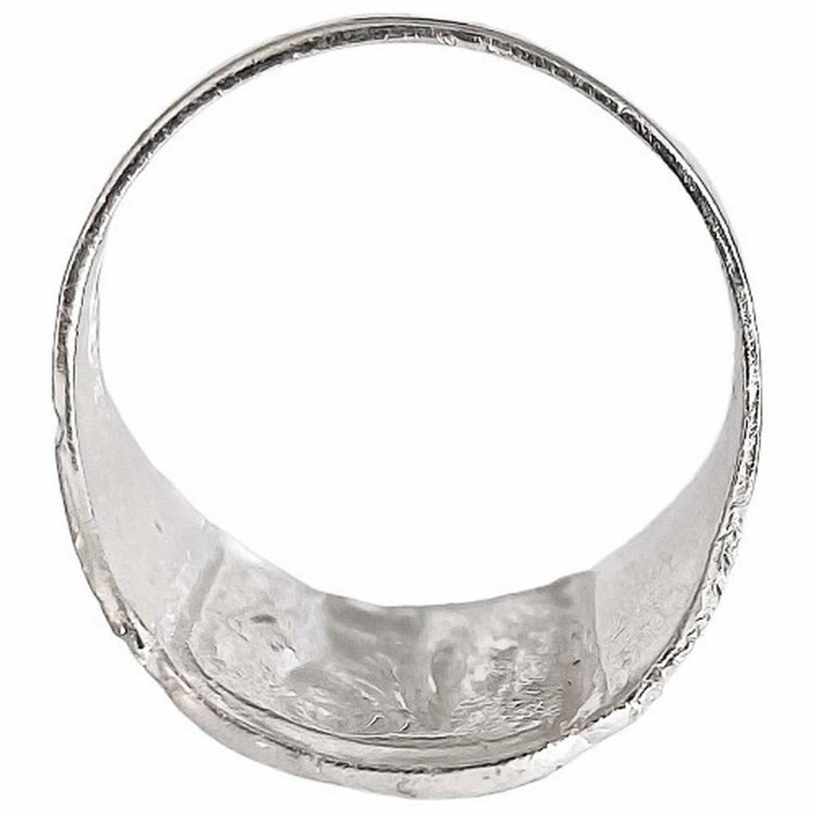 Anillo San Judas Tadeo Diamantado Plata Fina Ley S925 11.5 Plateado diagonal