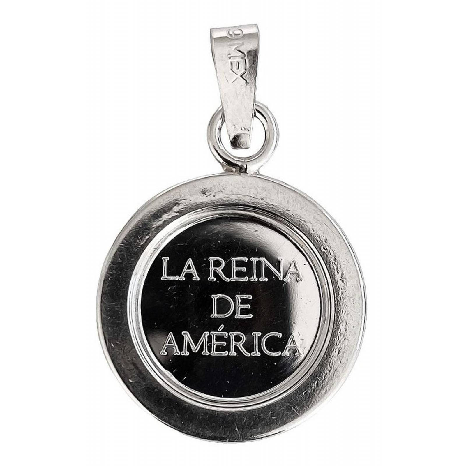 Dije Medalla Virgen De Guadalupe Zirconia Plata Pura Ley 999 