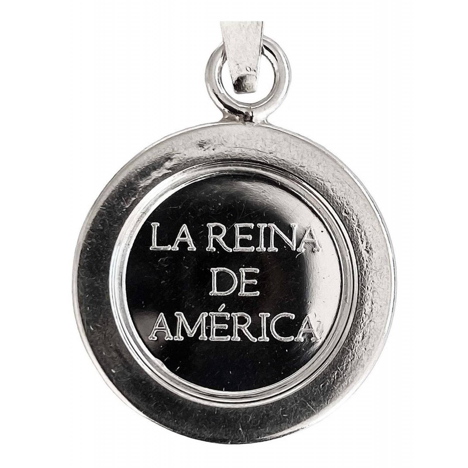 Dije Medalla Virgen De Guadalupe Zirconia Plata Pura Ley 999 