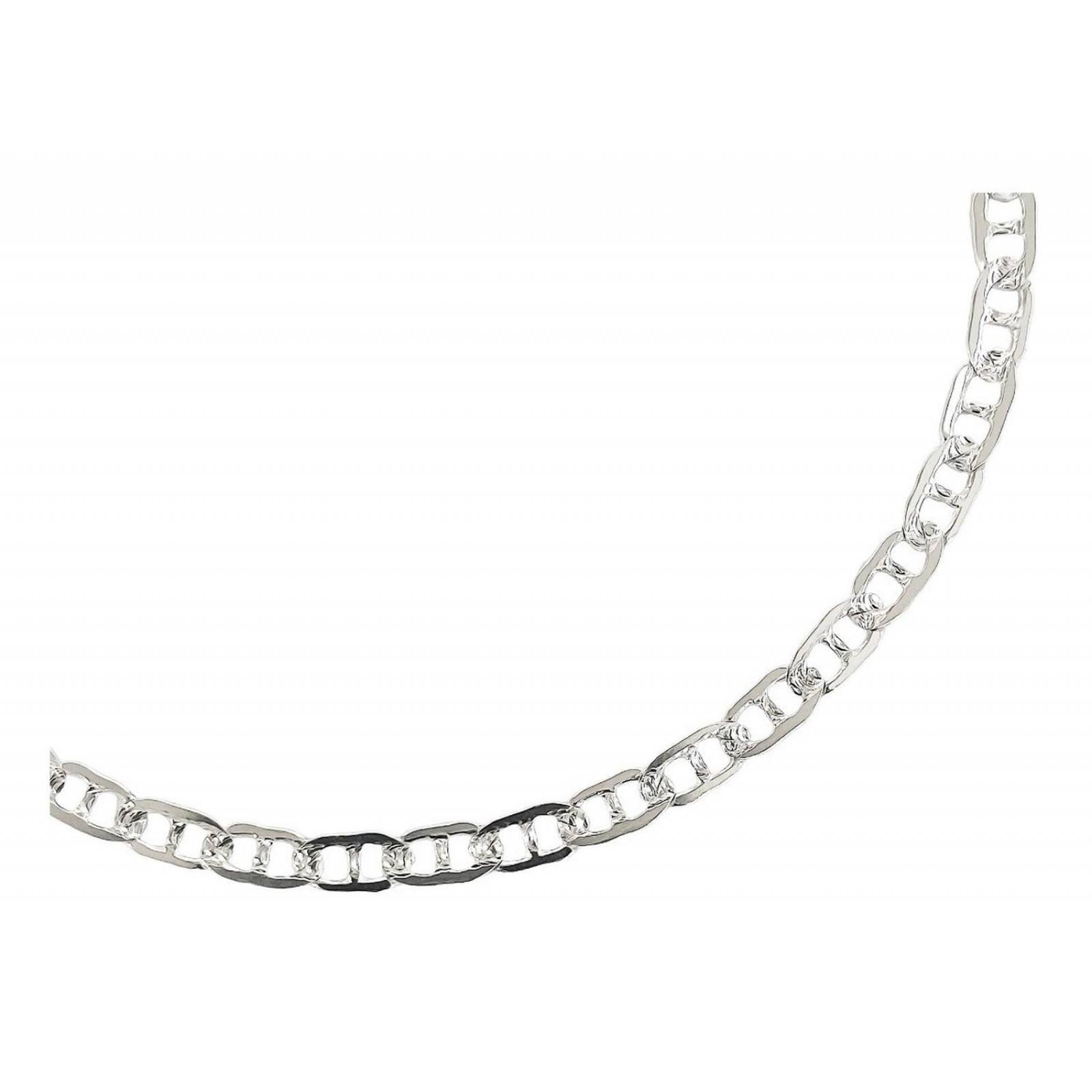 Esclava Pulsera Gucci Diamantada Hombre Dama Plata 925 4 Mm Gris Largo/Ancho: 18.5 cm  x 4 mm 7 cm - 18.5 cm