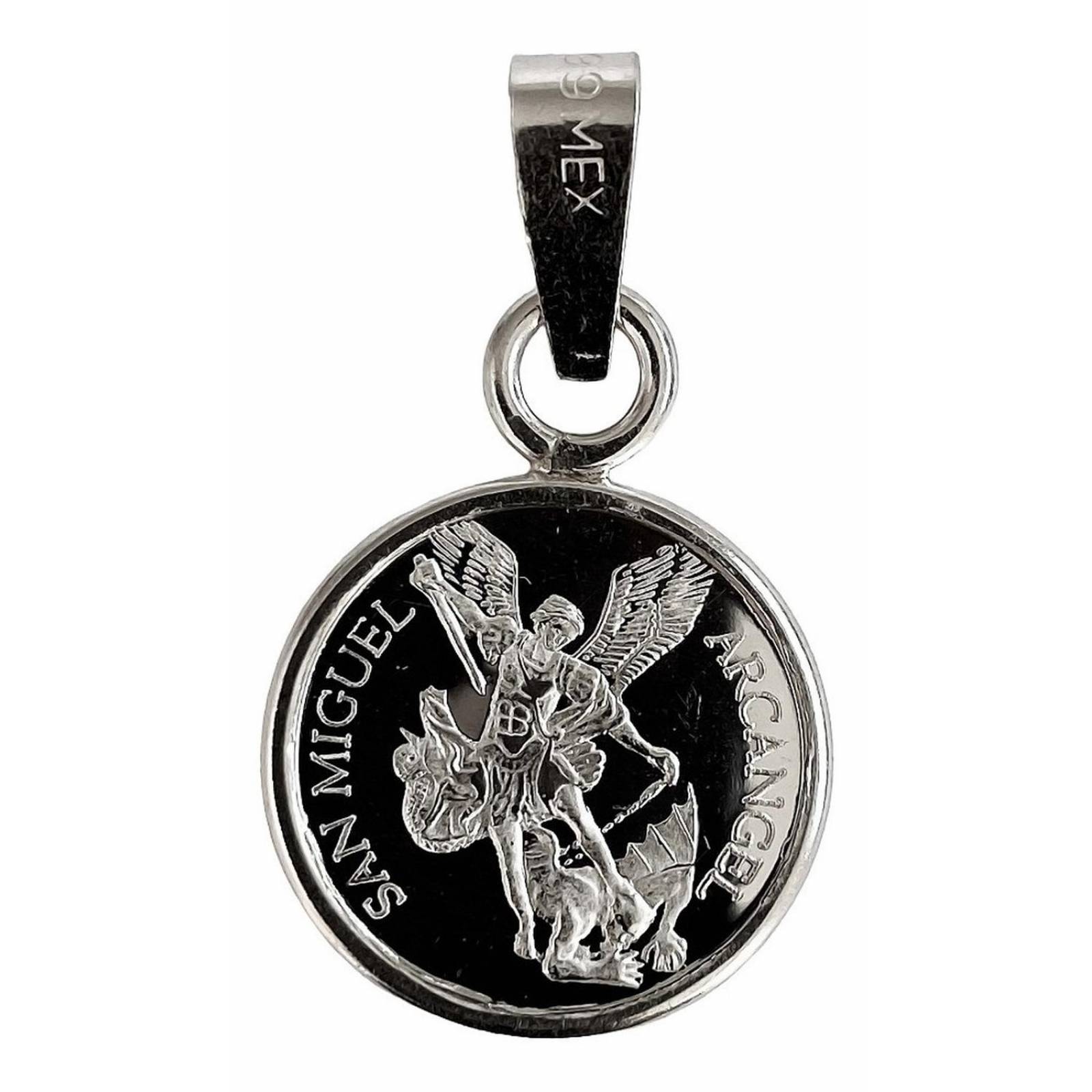 Dije Medalla San Miguel Arcangel Chica Plata Pura Ley 999 