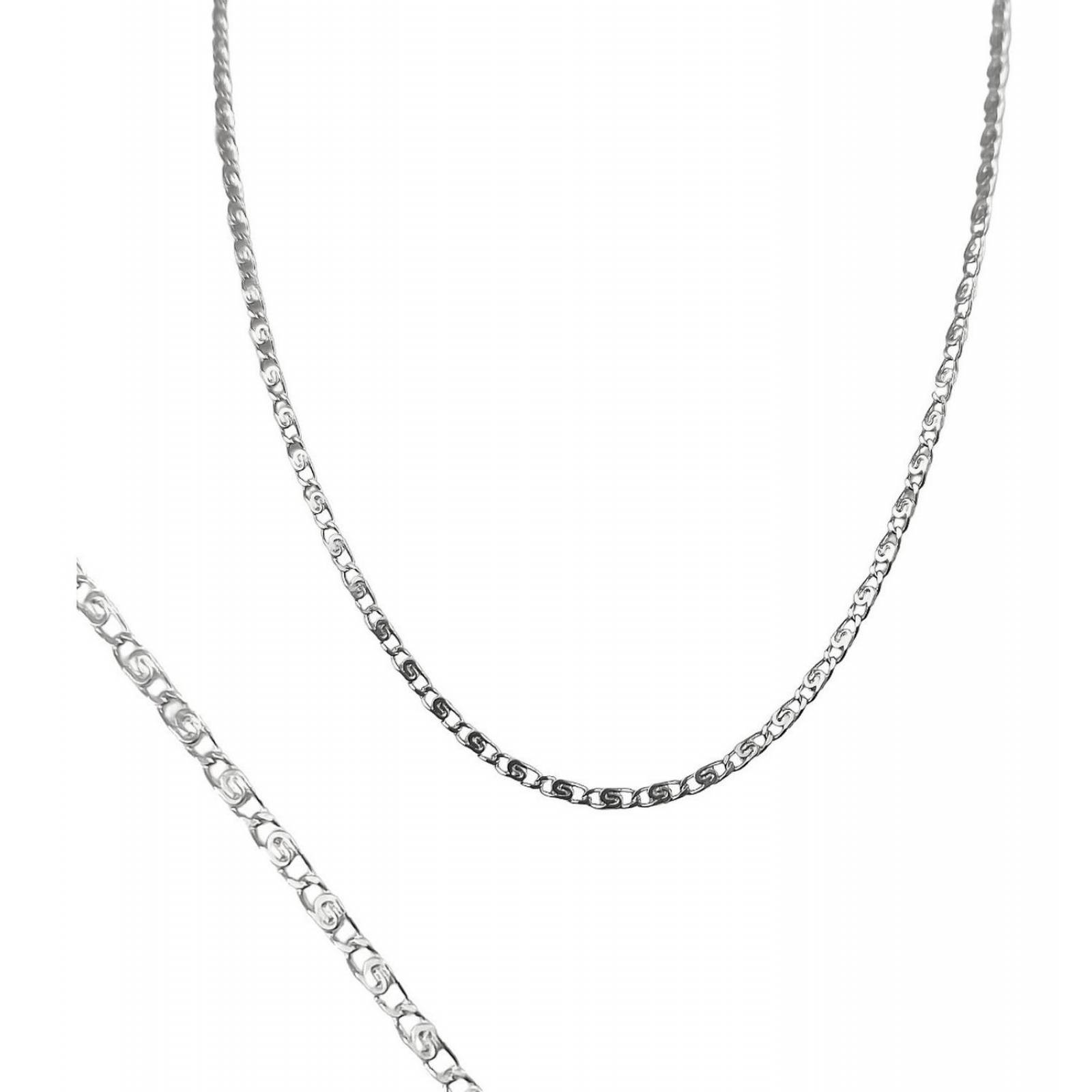 Cadena De Plata Ley .925 Gucci Grabada 50 Cm X 1 Mm 