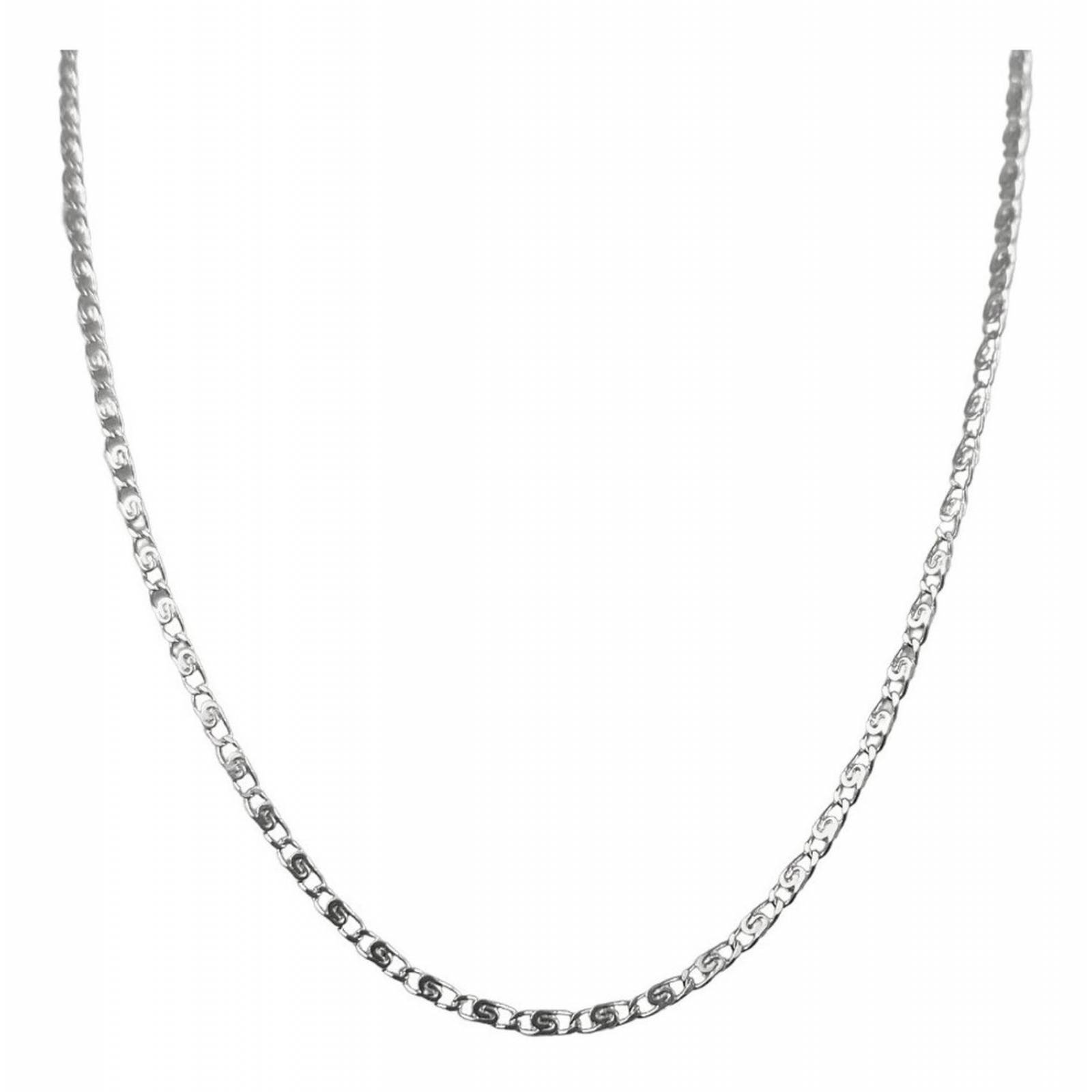 Cadena De Plata Ley .925 Gucci Grabada 50 Cm X 1 Mm 