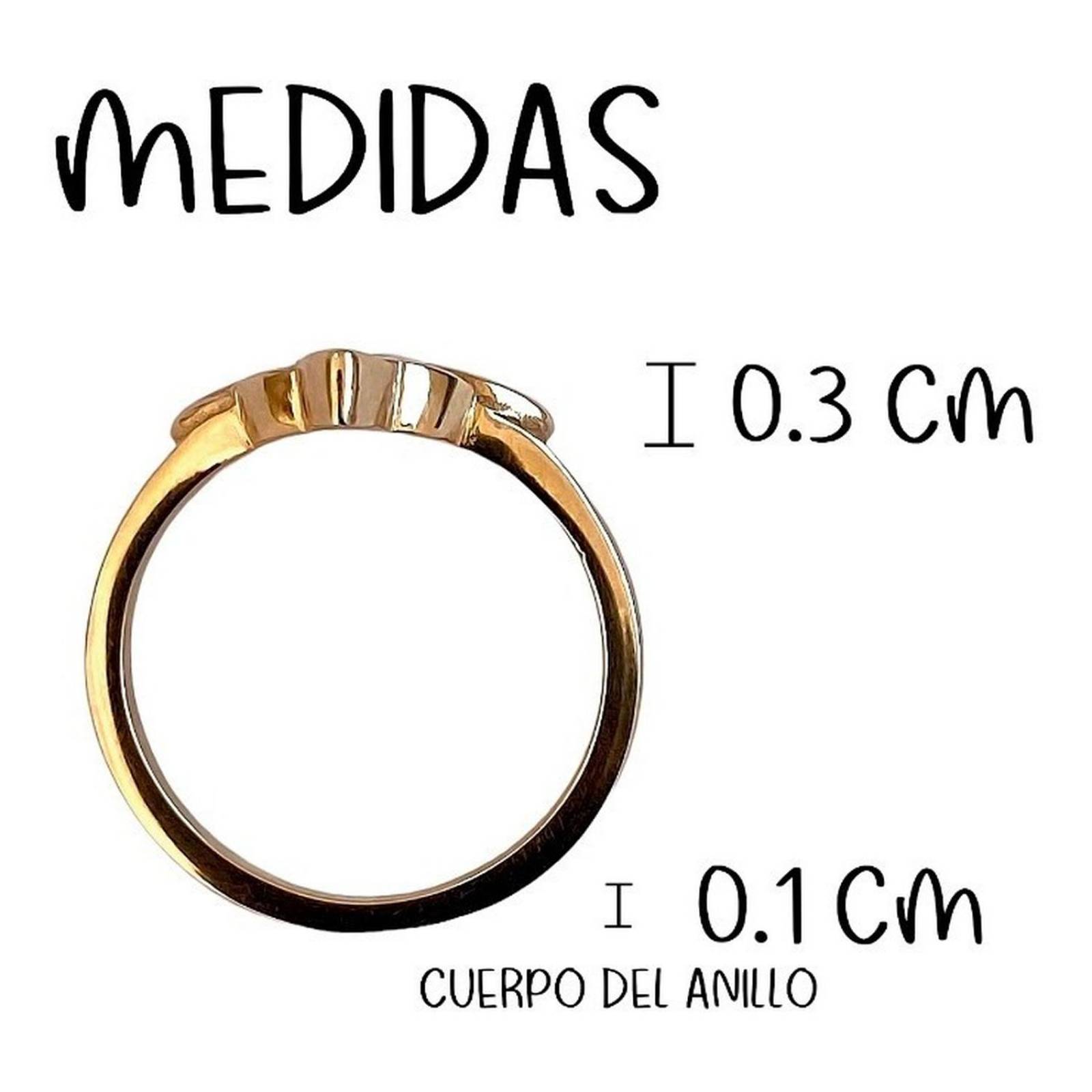 Anillo Nudo De Bruja Celta En Oro 10k Fabricado A Medida 2.5 Dorado