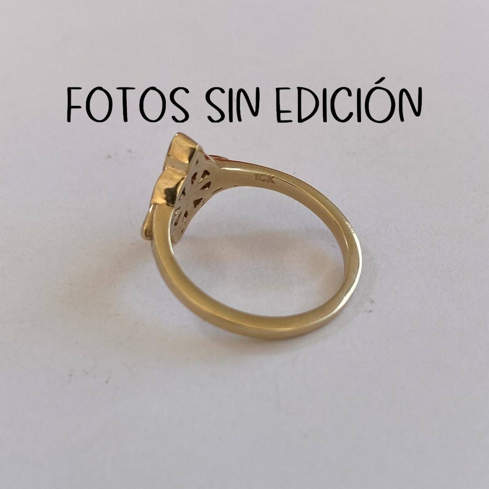 Anillo Nudo De Bruja Celta En Oro 10k Fabricado A Medida 2.5 Dorado