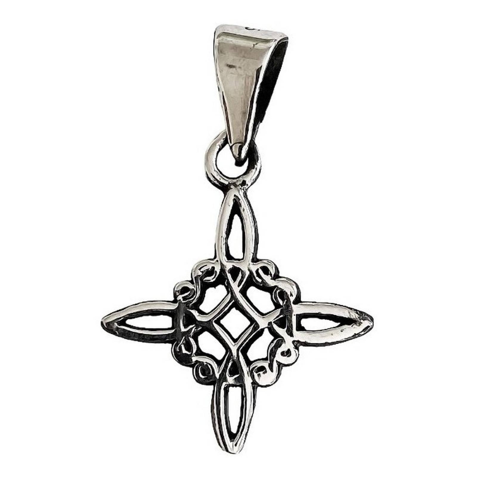 Dije Nudo De Bruja Pavonado Plata Solida 925 + Cadena S925 