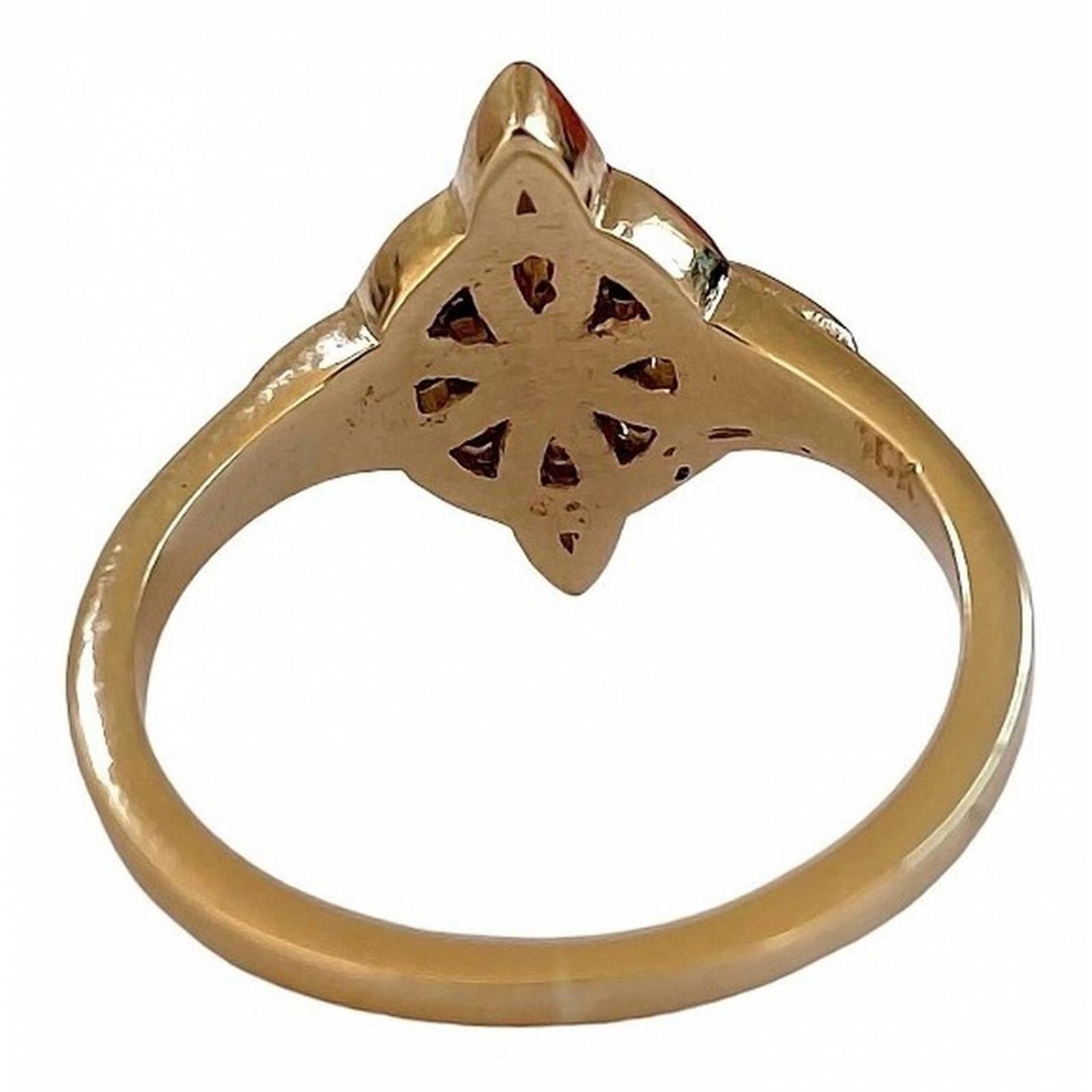 Anillo Nudo De Bruja Celta En Oro 10k Fabricado A Medida 4.5 Dorado