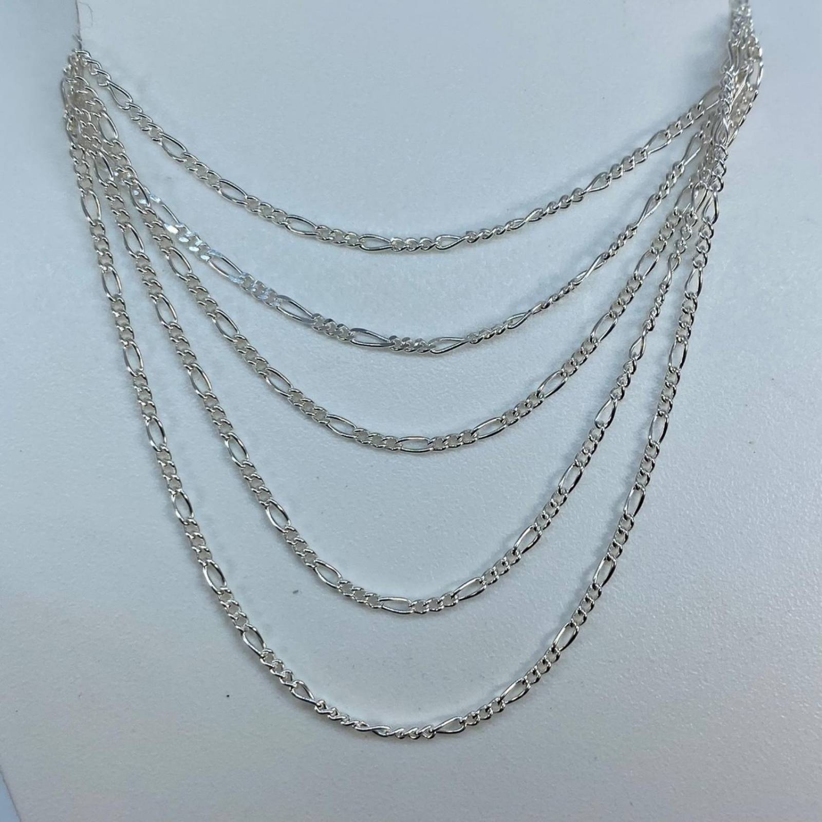 Cadena Tejido Cartier Eslabón Grueso Plata 925 50cm X 0.2cm