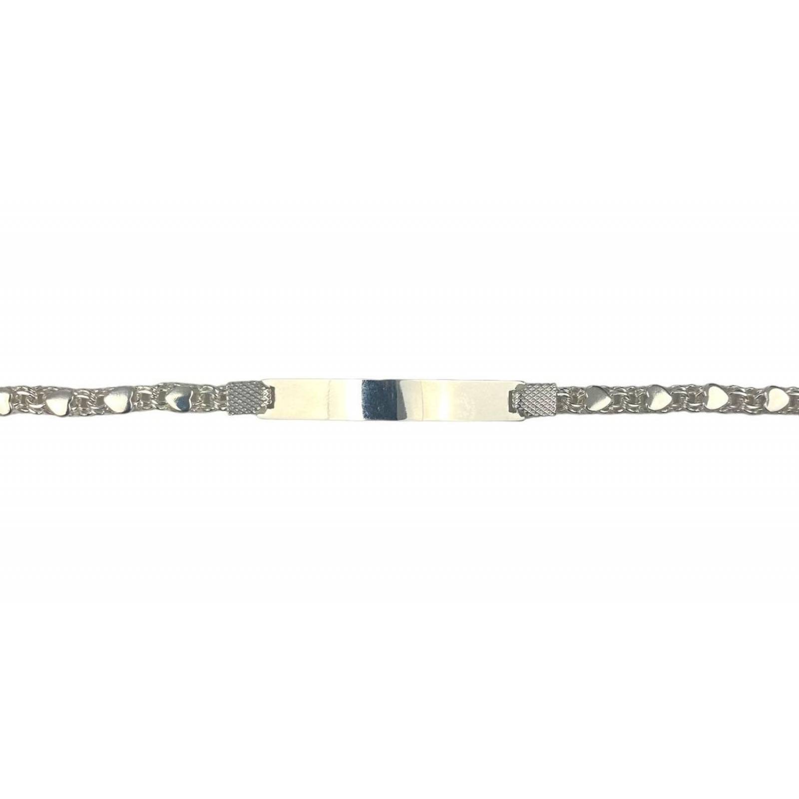 Pulsera Esclava Amistad Amor Corazones Regalo Plata 925 