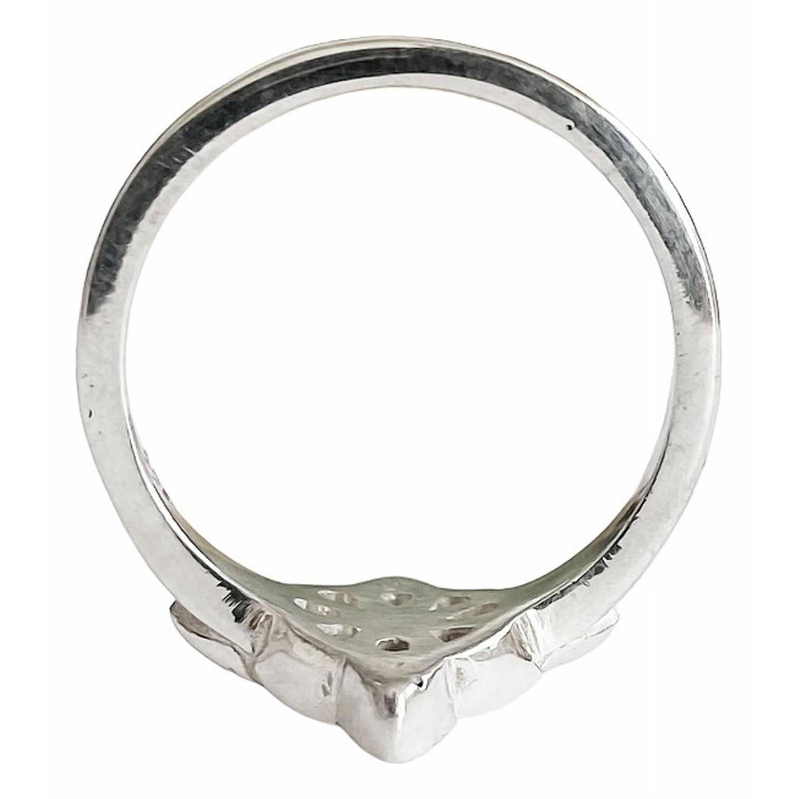 Anillo Nudo De Brujas Celta En Plata 925 Fabricado A Medida 1 zirconia 7.5