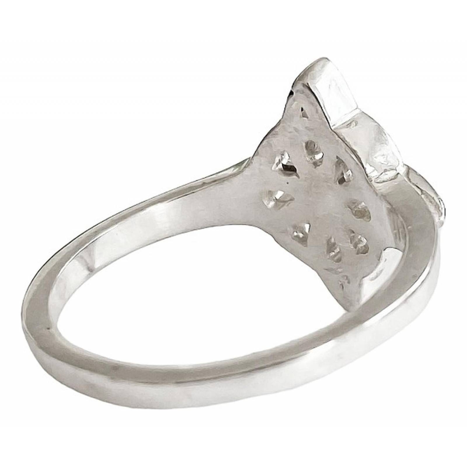 Anillo Nudo De Brujas Celta En Plata 925 Fabricado A Medida 1 zirconia 7.5