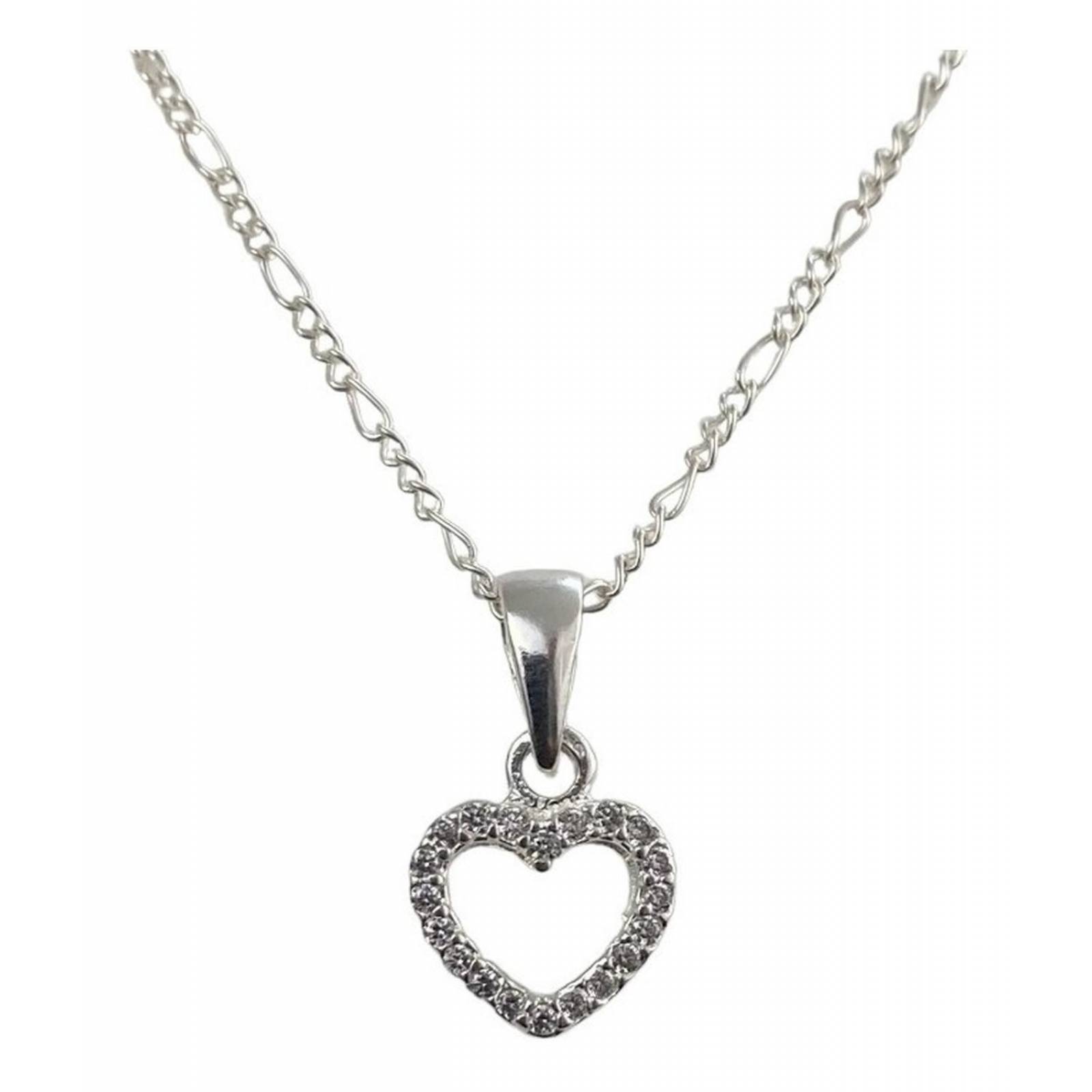 Juego Corazones Zirconia Amor Amistad +dije+cadena Plata 925 