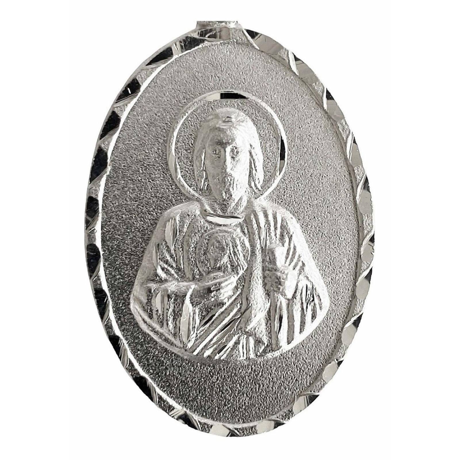 Dije Medalla San Judas Tadeo Ovalada Mediana Plata Ley 925 