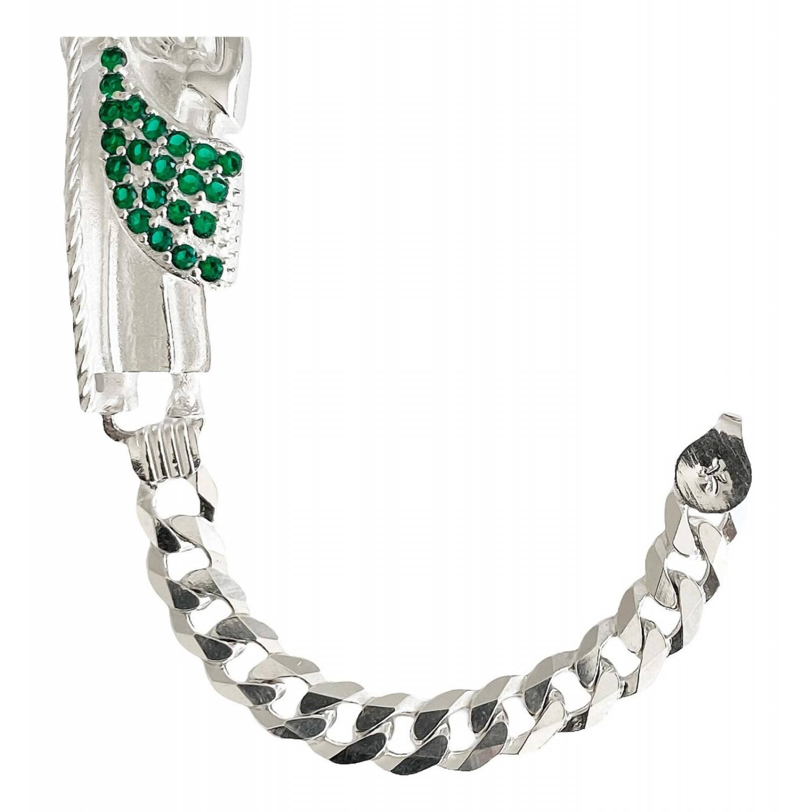 Esclava Hombre Pulsera Cubana San Judas Tadeo Plata 925 