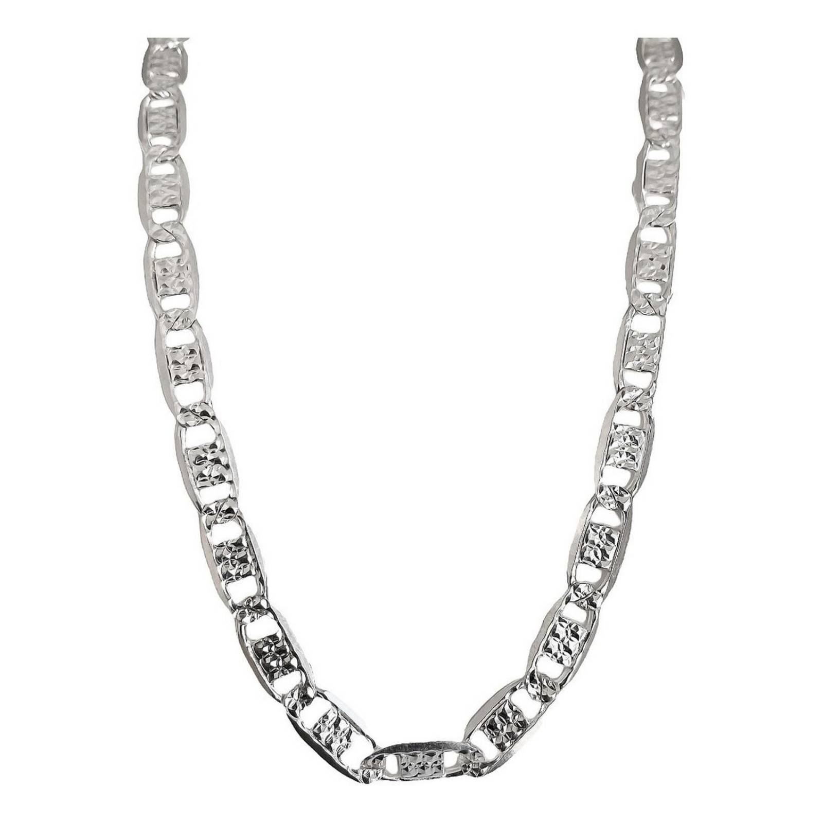 Cadena Diamantada Plata 925 Collar Hombre Gucci 60 Cm X 7 Mm 