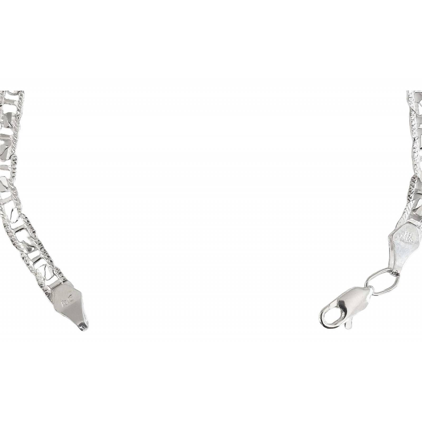 Esclava Pulsera Gucci Diamantada Gruesa Plata 925 5 Mm Largo/Ancho: 20 cm x 5 mm 7 cm - 20 cm Mod 2