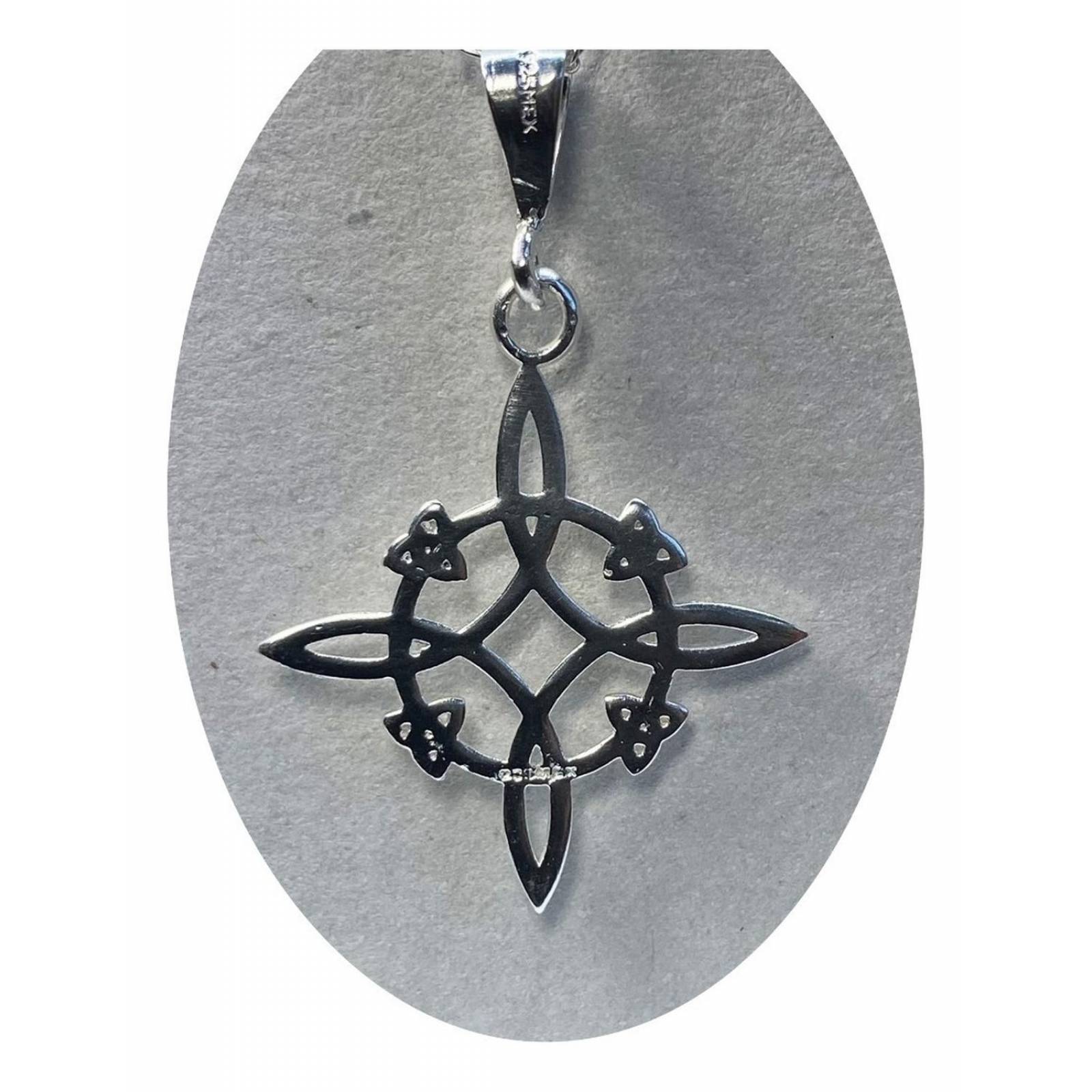 Dije Nudo De Bruja Grande En Plata Solida 925 Grande liso Alto/Ancho: 4.3 cm x 2.6 cm