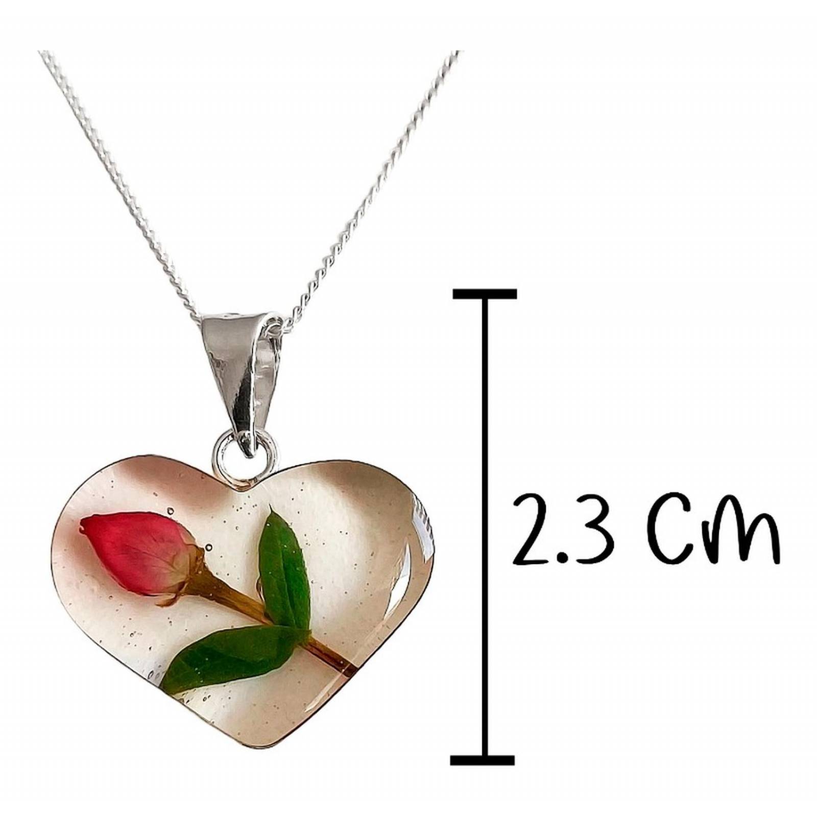 Shrek Collar Girasol Promesa Regalo Amor Amistad Plata S925 Alto/Ancho: 2.3 cm x 2.3 cm Corazón Rosa