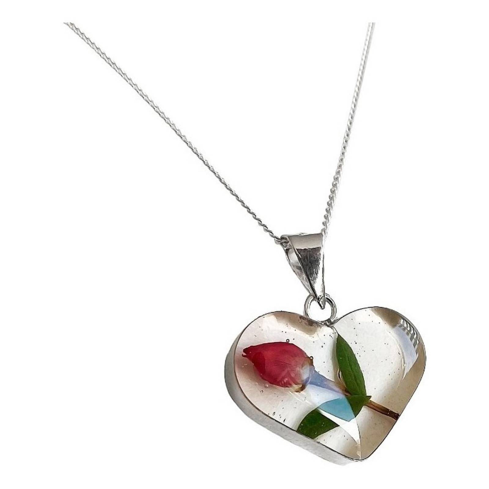Shrek Collar Girasol Promesa Regalo Amor Amistad Plata S925 Alto/Ancho: 2.3 cm x 2.3 cm Corazón Rosa