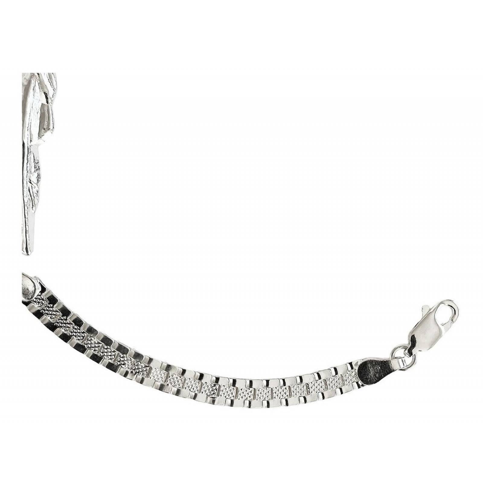 Pulsera Rolex Chica San Judas Esclava Plata Solida Ley 925 7 cm - 19 cm Largo/Ancho: 19 cm x 4 mm Plateado