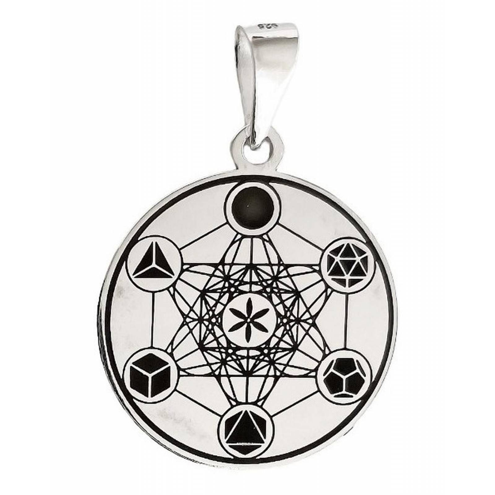 Dije A Laser Metatron Sello Geometrico Plata Solida Ley 925 