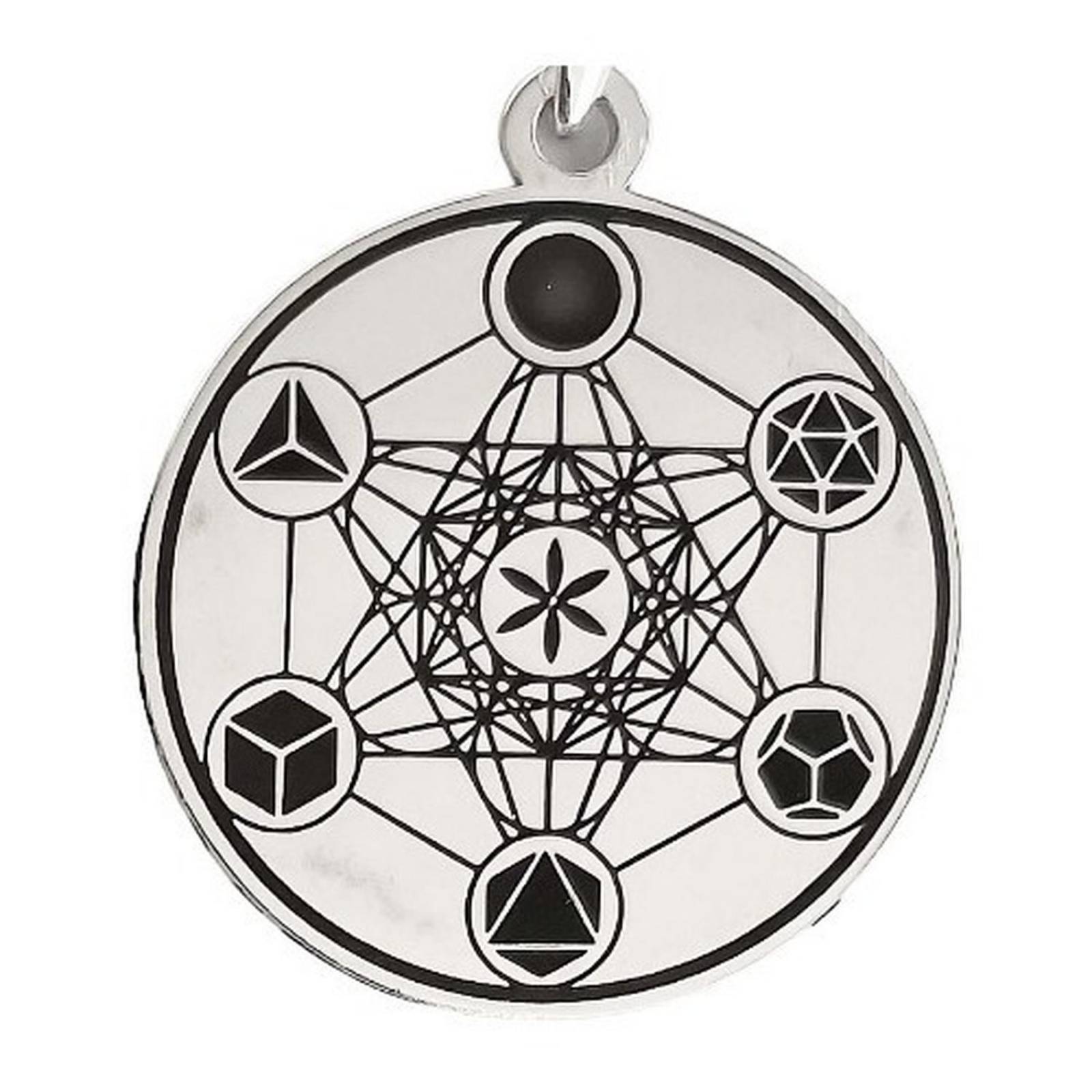 Dije A Laser Metatron Sello Geometrico Plata Solida Ley 925 