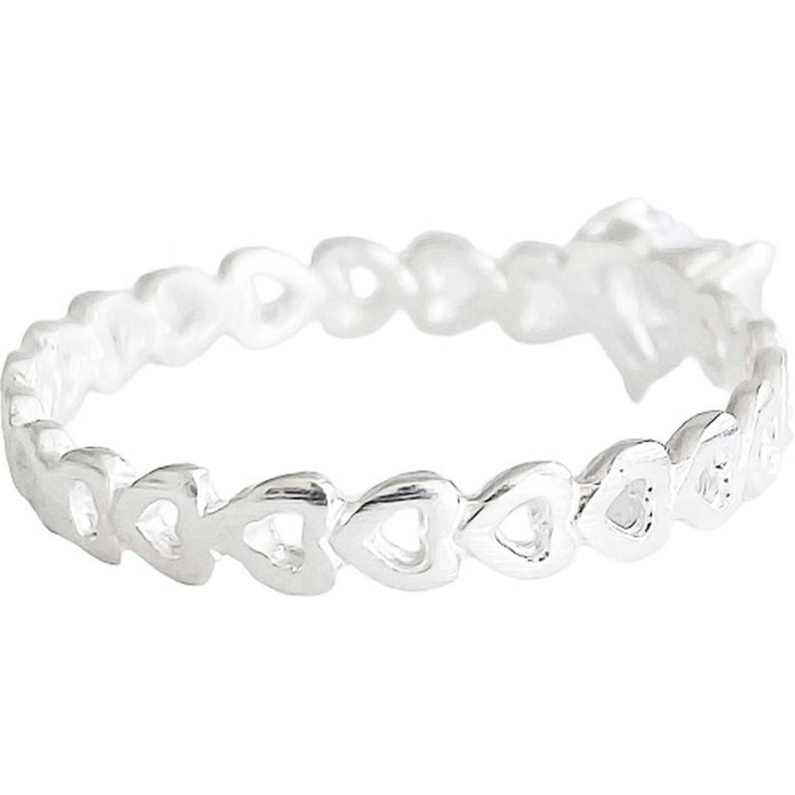 Anillo Corazón Promesa Compromiso Promesa Solida 925 Blanco 9.5