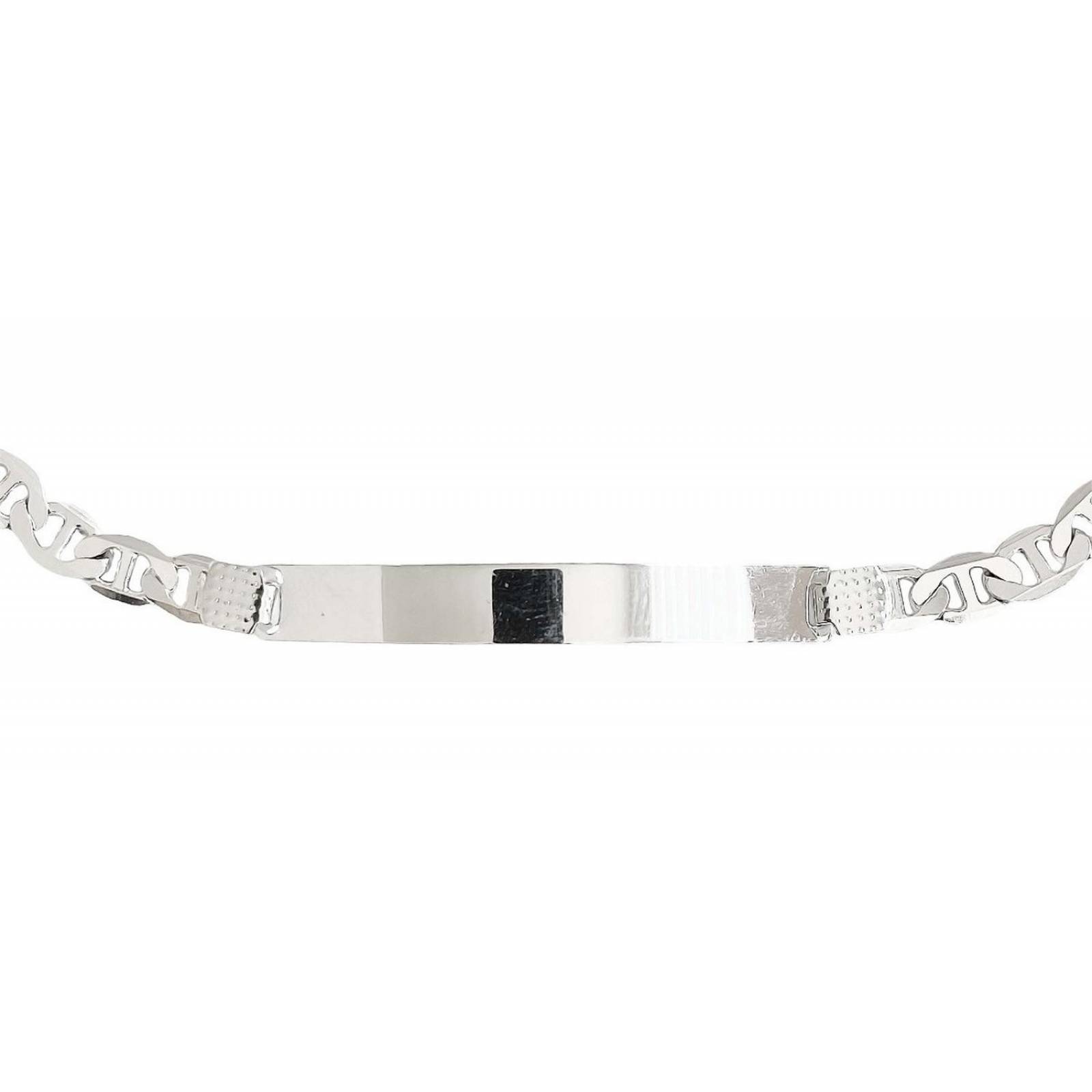 Esclava Pulsera Placa Gucci Gruesa Hombre Plata 925 5 Mm 