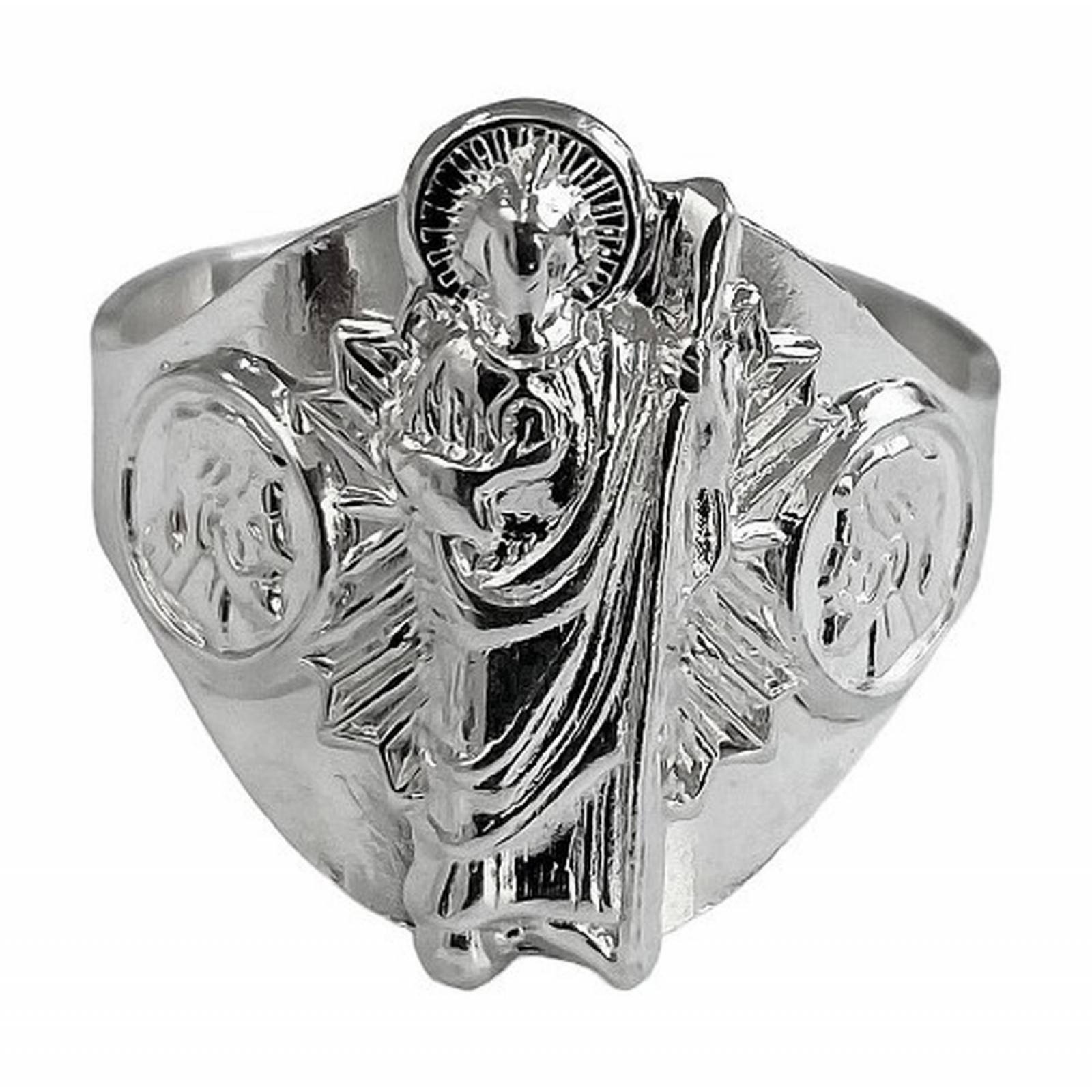 Anillo San Judas Tadeo Liso Plata Fina Ley S925 10 Plateado