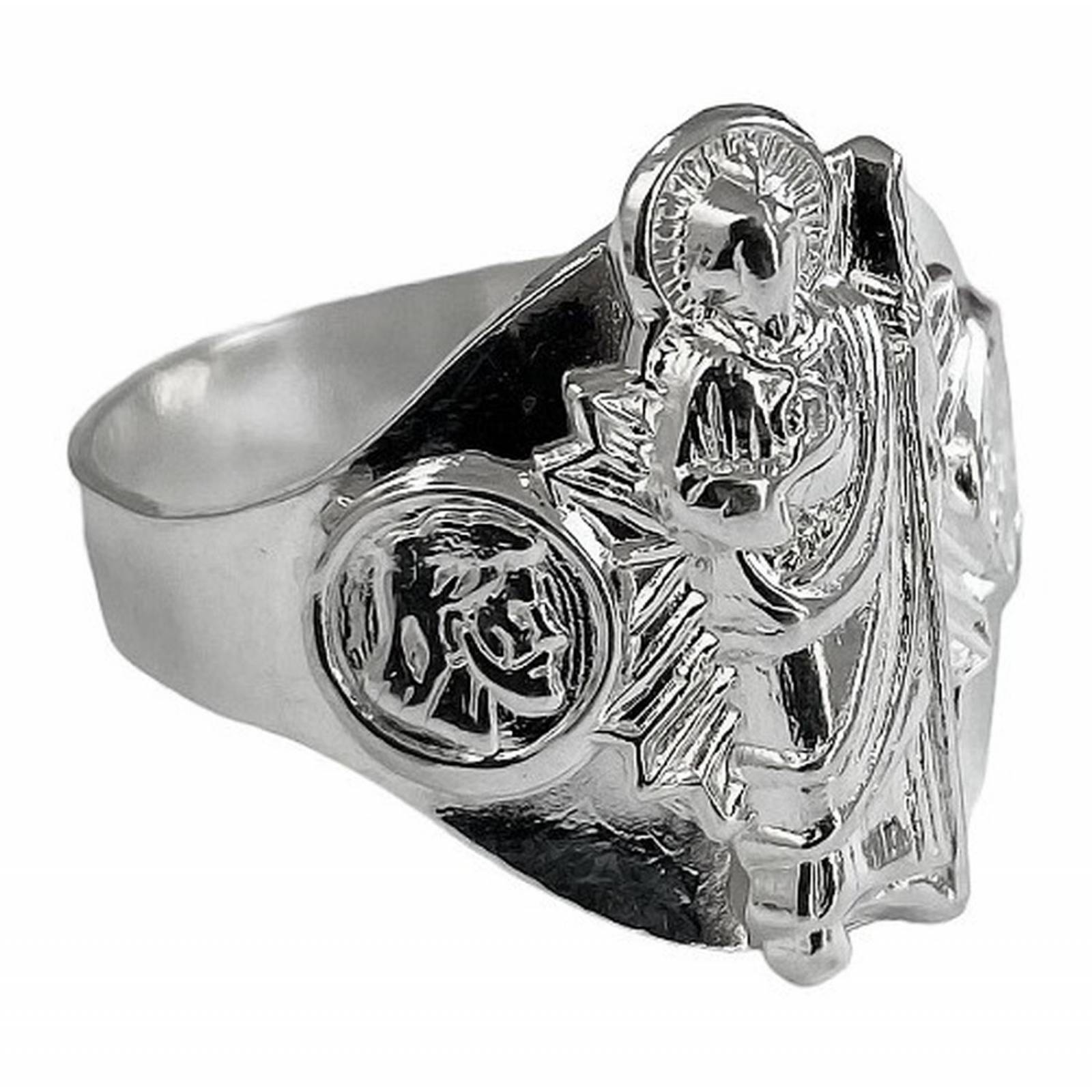 Anillo San Judas Tadeo Liso Plata Fina Ley S925 10 Plateado