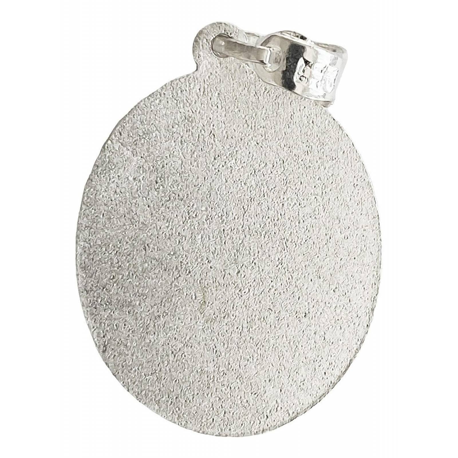 Dije Medalla Diamantada Chica Virgen Guadalupe Plata Ley 925 