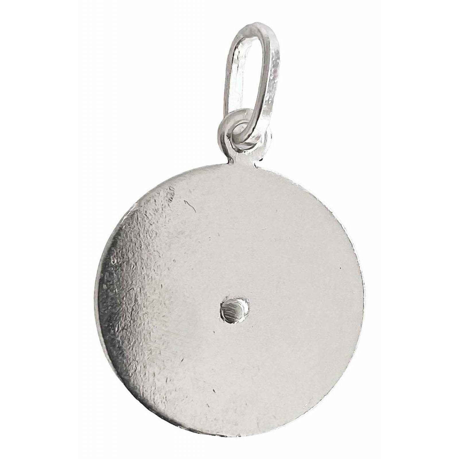 Dije Medalla Virgen De Guadalupe Chica Diamantada Plata 925 