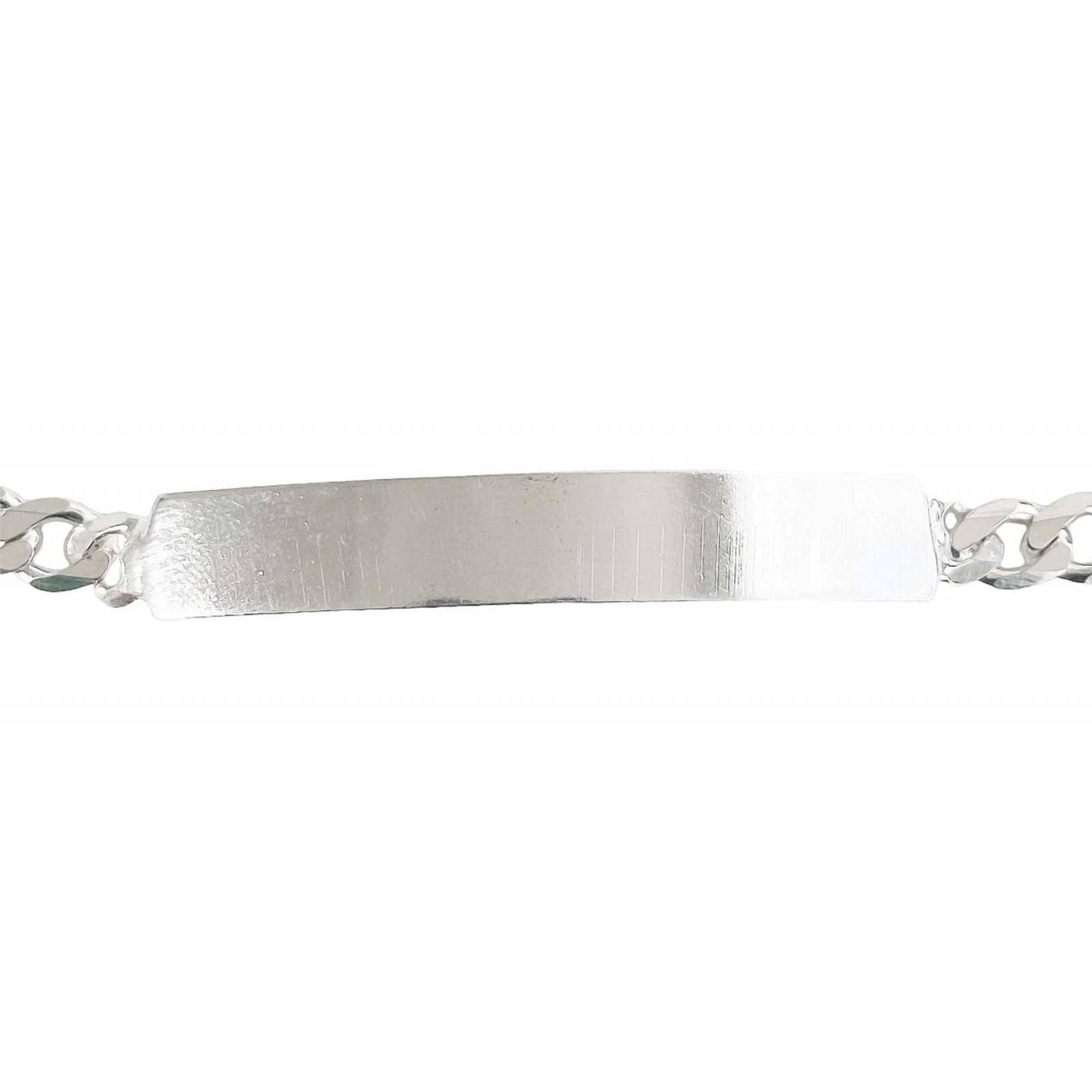 Esclava Hombre Pulsera Cubana Plata 925 Placa Lisa 6 Mm Plateado Largo/Ancho: 22 cm x 5 mm 7 cm - 22 cm