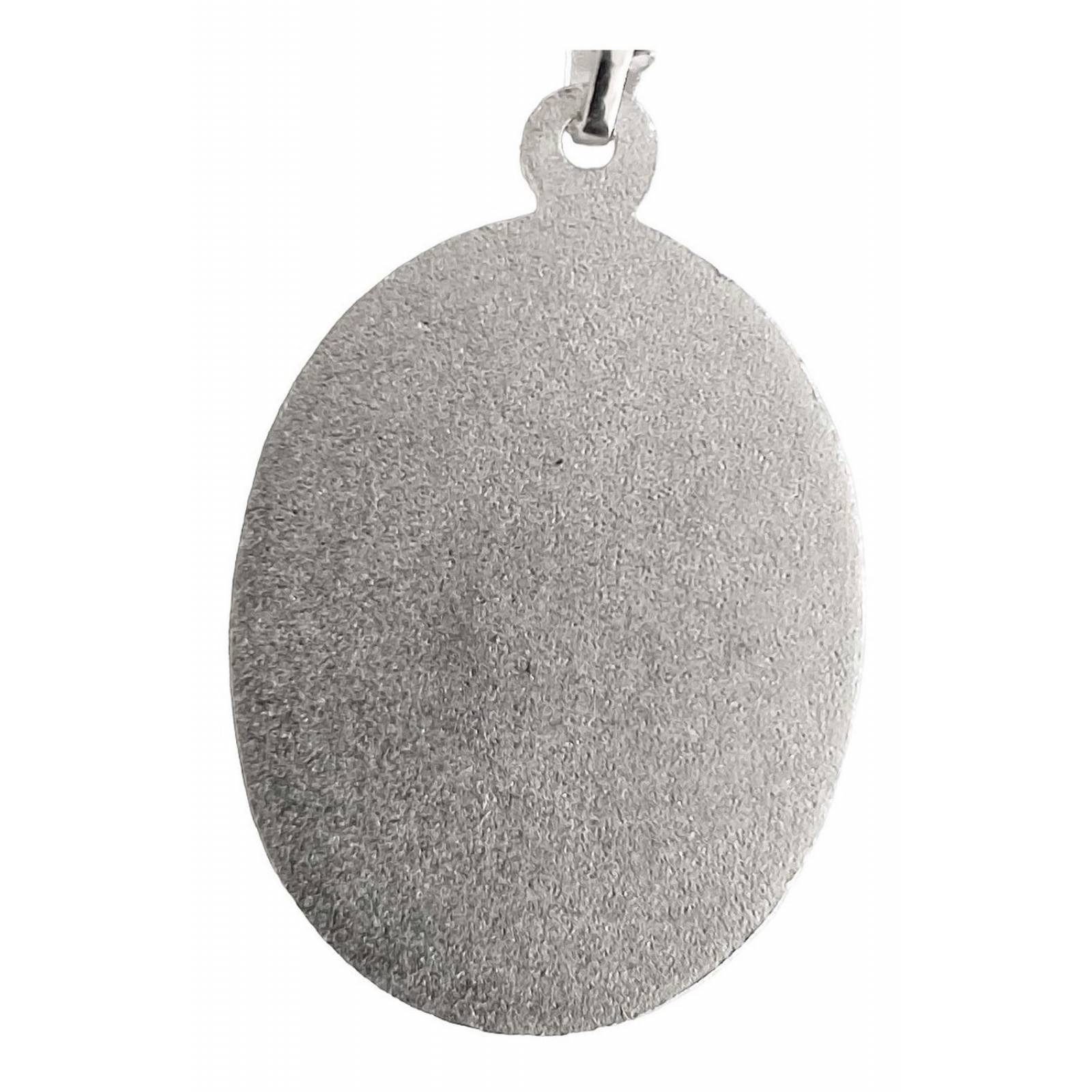 Dije Medalla Virgen Milagrosa Ovalada Chica Plata Ley 925 