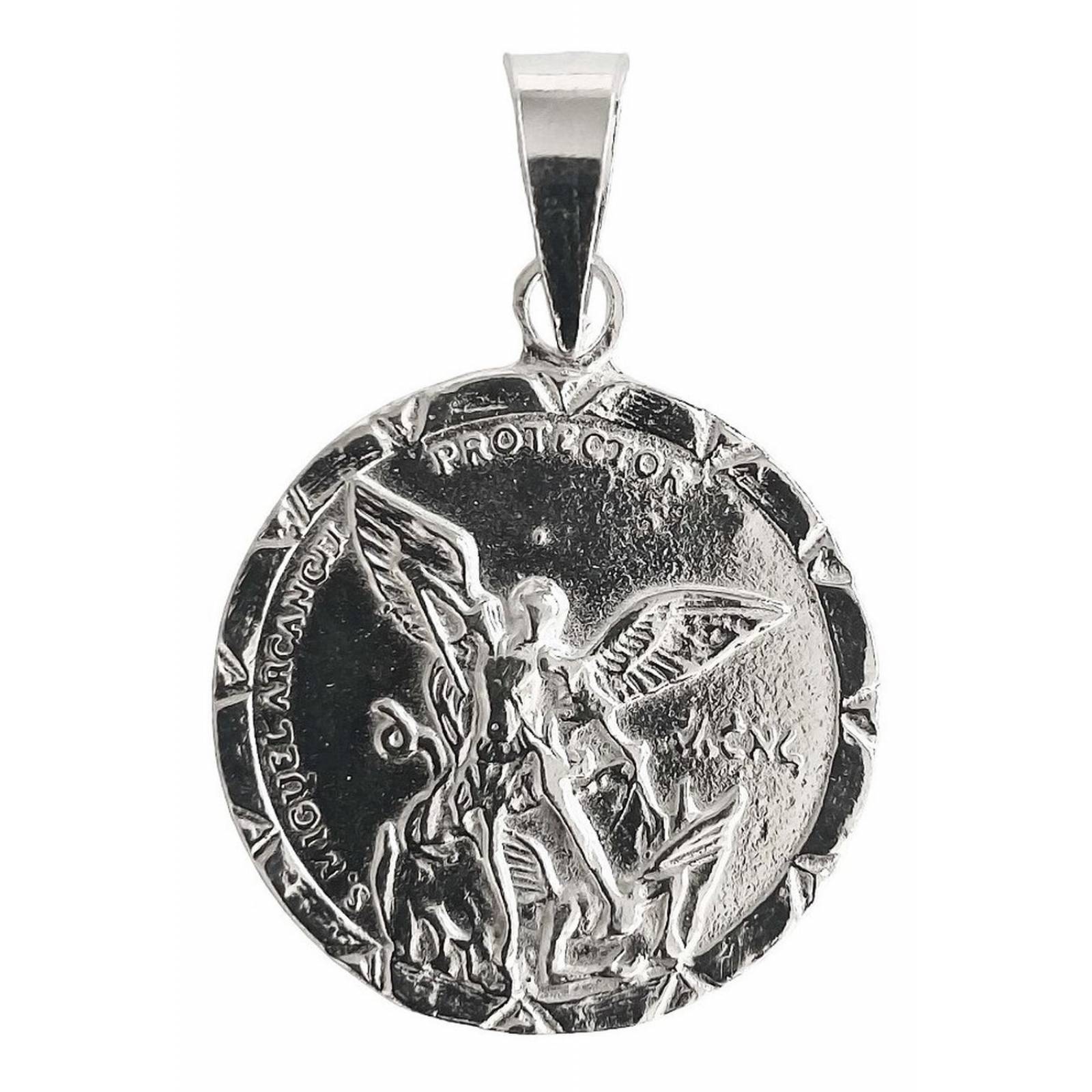 Dije Medalla San Miguel Arcangel Mediana Plata Ley 925 