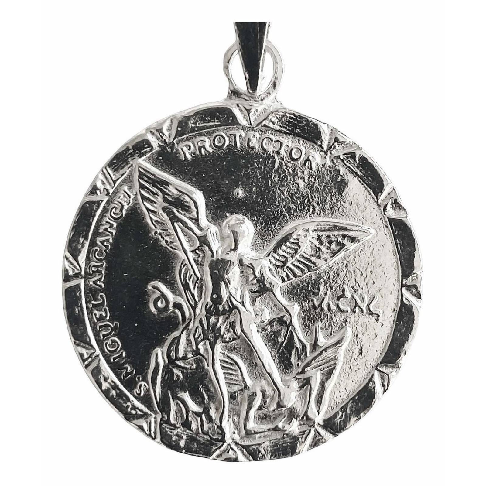 Dije Medalla San Miguel Arcangel Mediana Plata Ley 925 