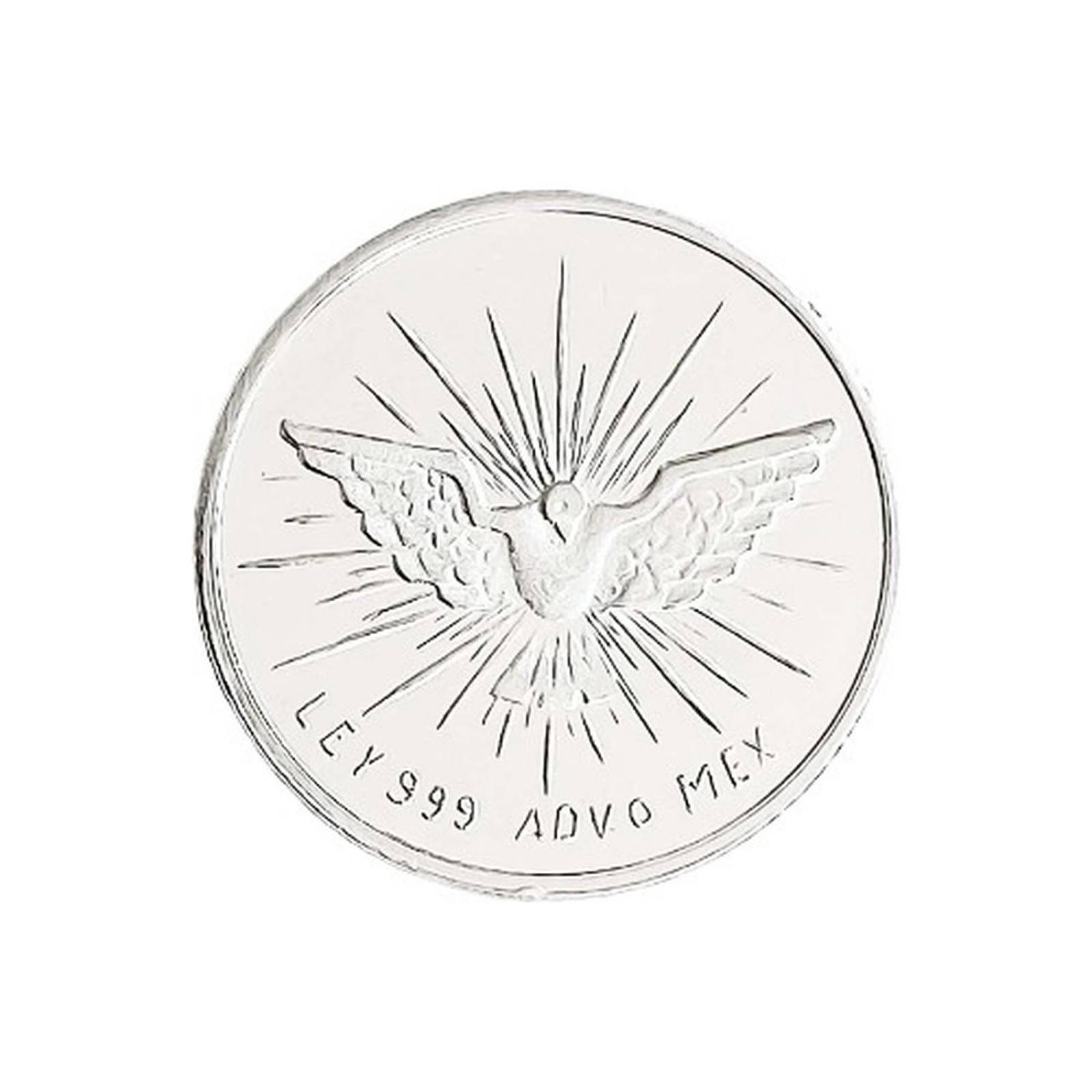 Juego Arras Matrimoniales Boda Cristiana Plata Pura Ley .999 E. Santo Alto/Ancho: 1.5 cm x 1.5 cm